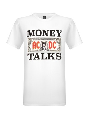 AC/DC Camiseta 'AC/DC Money Talks mens t-shirt White'  blanco