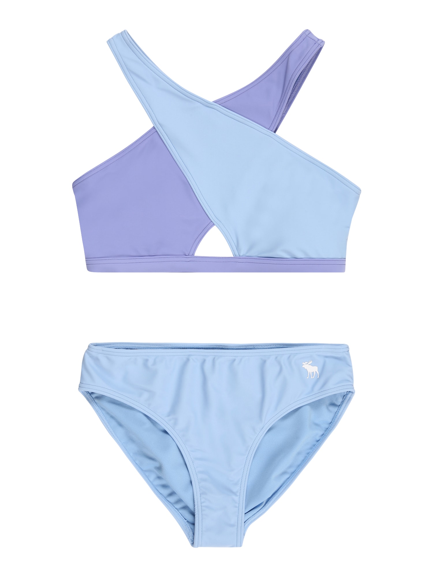 Abercrombie & Fitch Bikinis šviesiai mėlyna / šviesiai violetinė