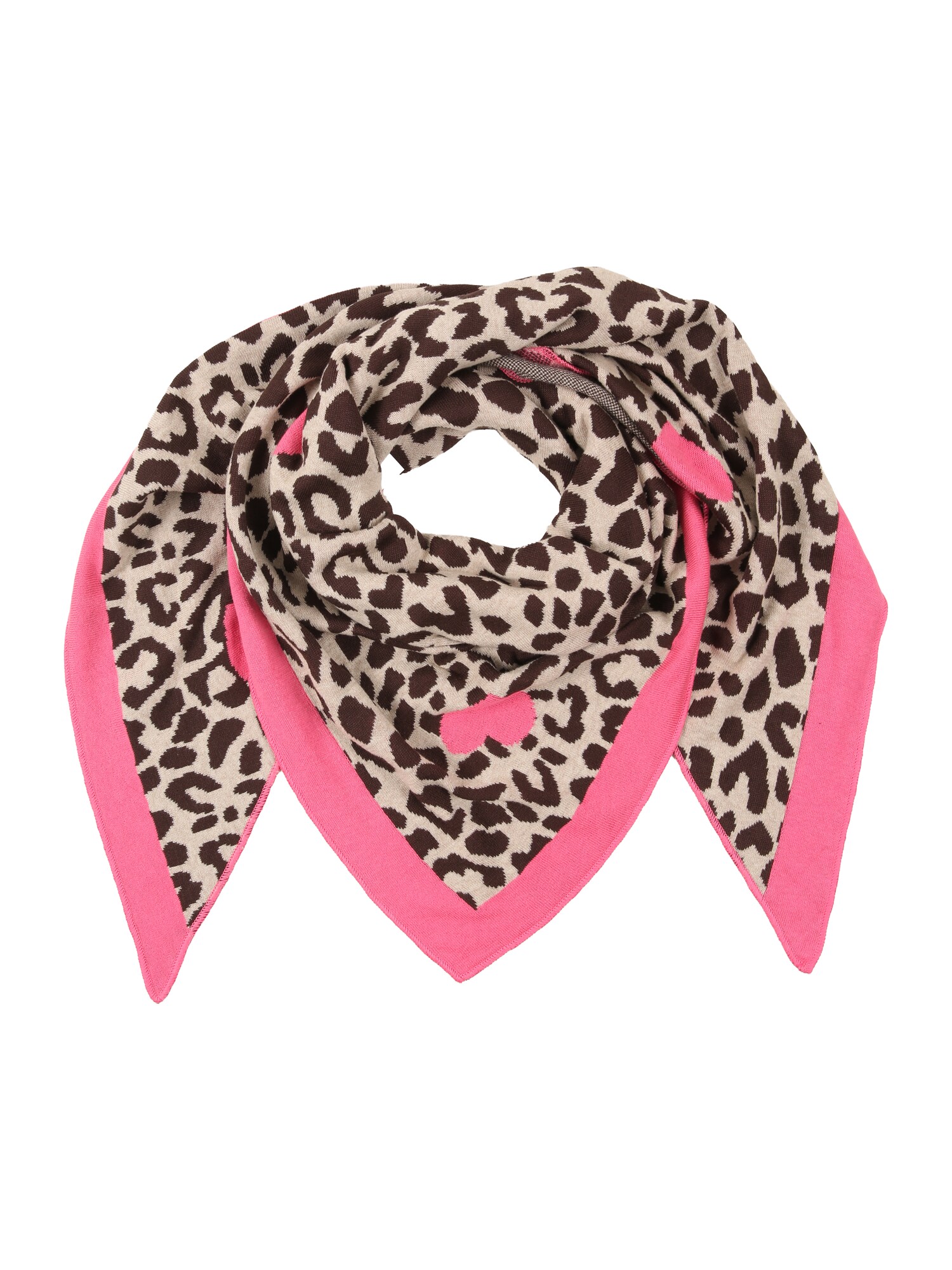 Zwillingsherz Šatka 'Love Is Love'  béžová / čokoládová / ružová