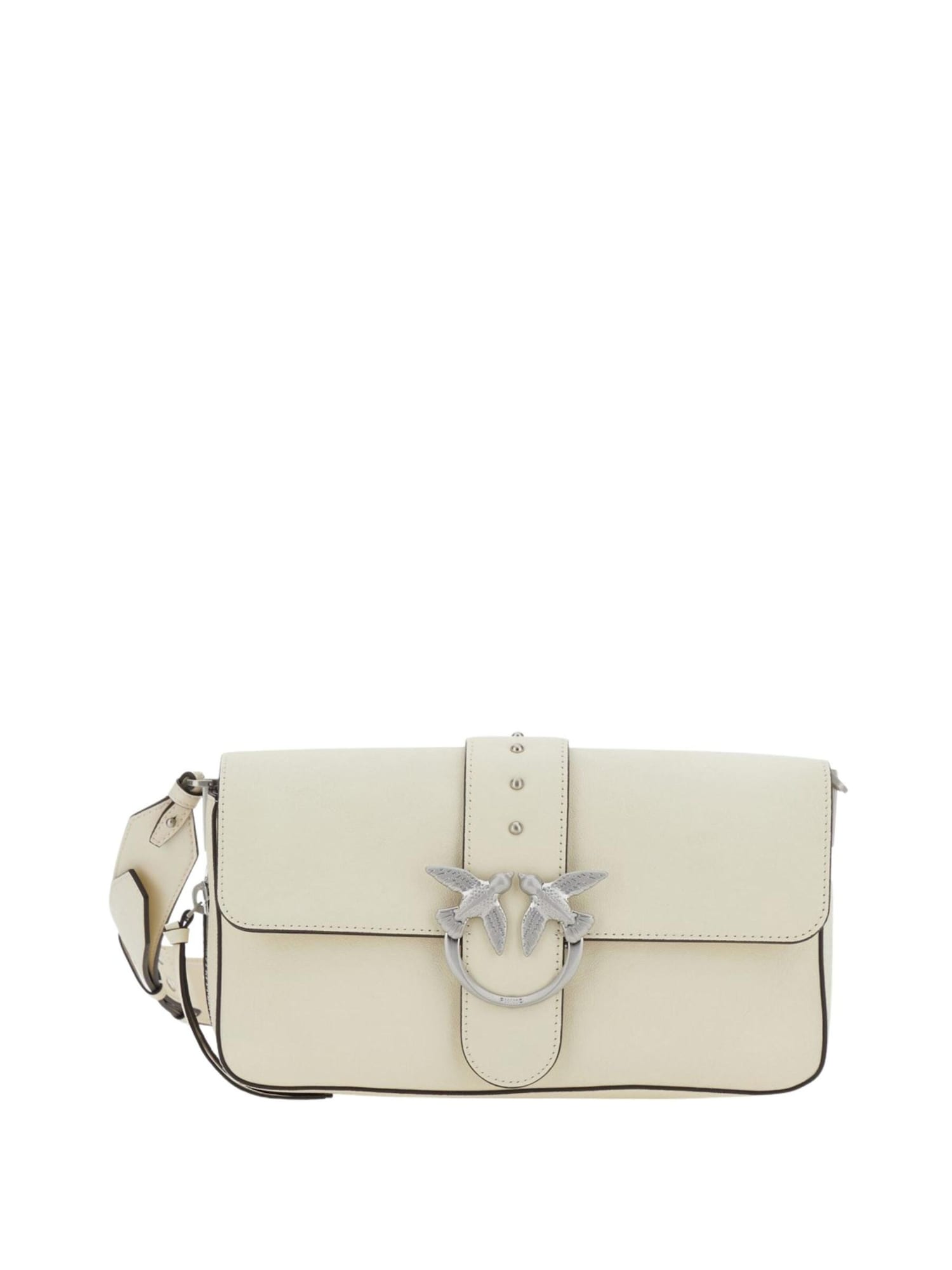 PINKO Bolso de mano 'Love One Slouchy Zip Classic V'  blanco