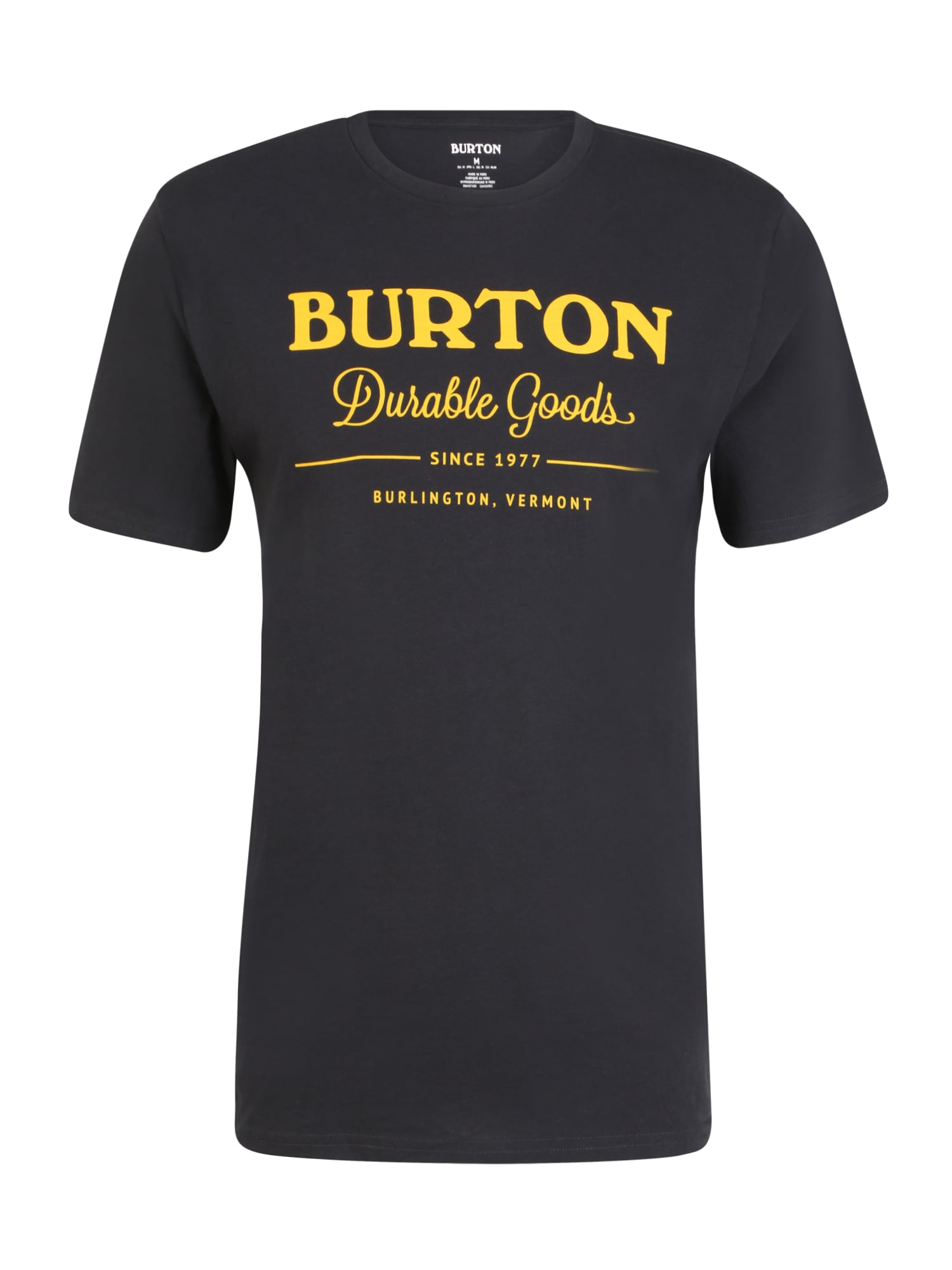 BURTON Marškinėliai 'Durable Goods' juoda / geltona