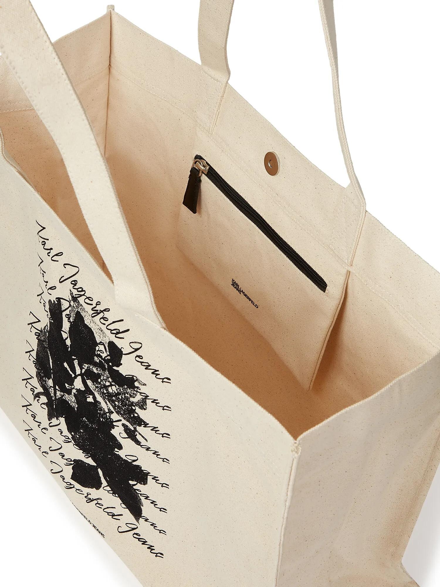 KARL LAGERFELD JEANS Shopper  krémová / čierna (obrázok 4)
