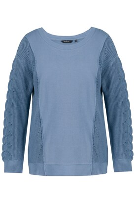 Ulla Popken Sweatshirt Blauw denim