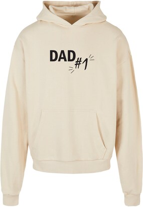 Merchcode Sweatshirt ‘Fathers Day – Dad Number 1’ Sand / Zwart