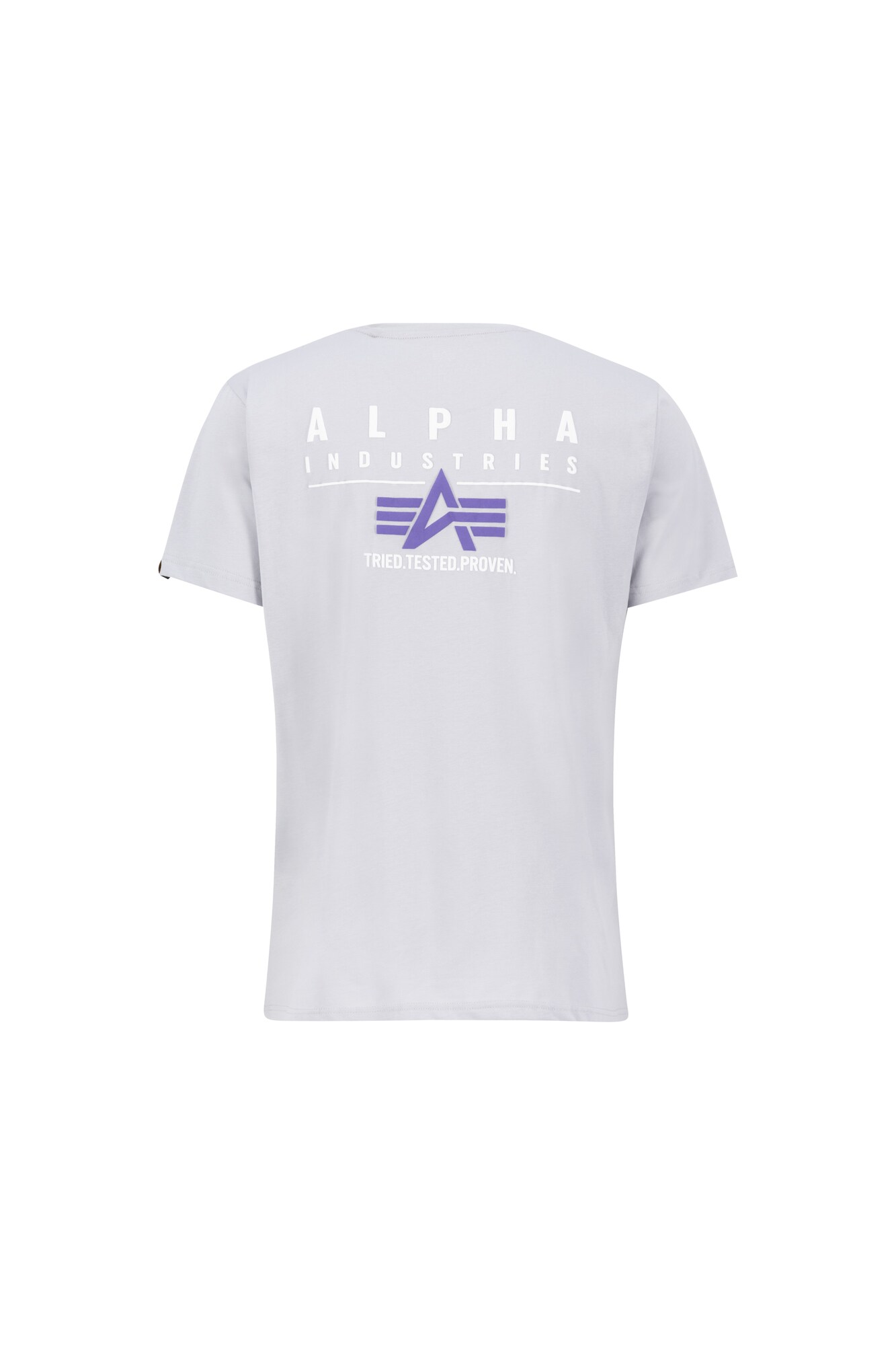 ALPHA INDUSTRIES Póló  világosszürke / lila / fehér termék 2. képe