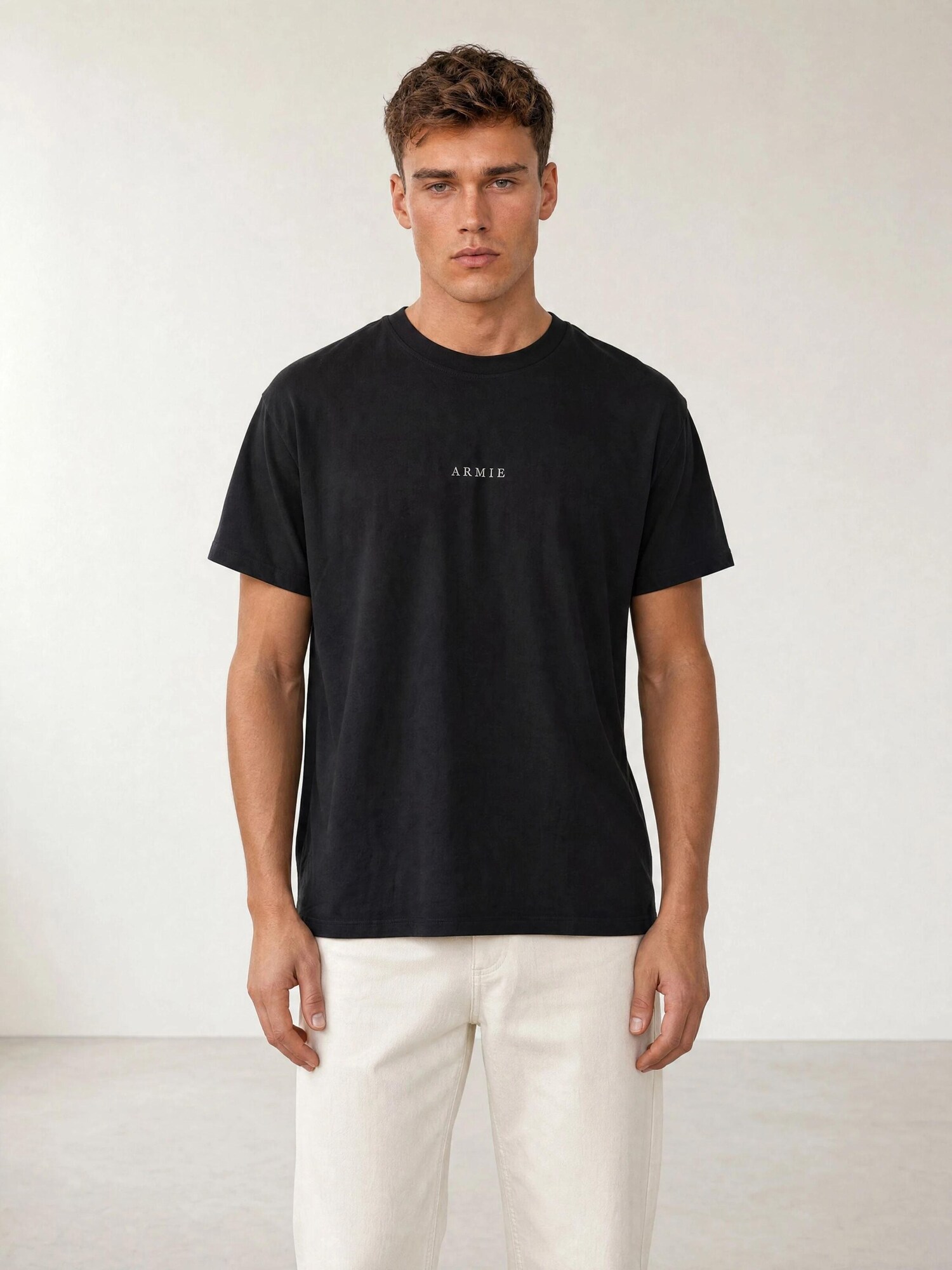 ARMIE Majica 'The Alex Logo T-shirt - Black' crna