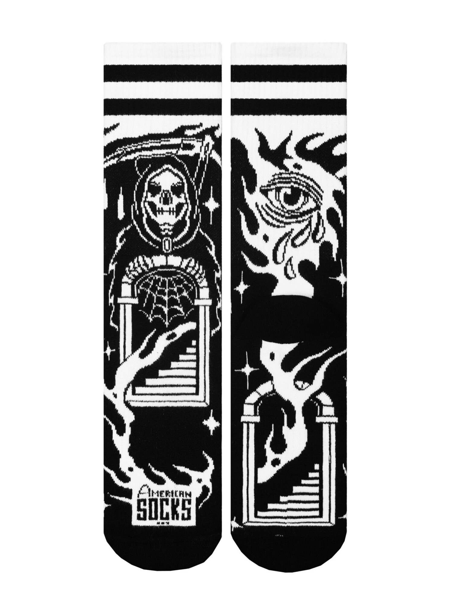 American Socks Calcetines 'Death's door' negro