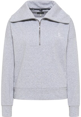 DreiMaster Maritim Sweatshirt ‘Bridgeport’ Grijs gemêleerd