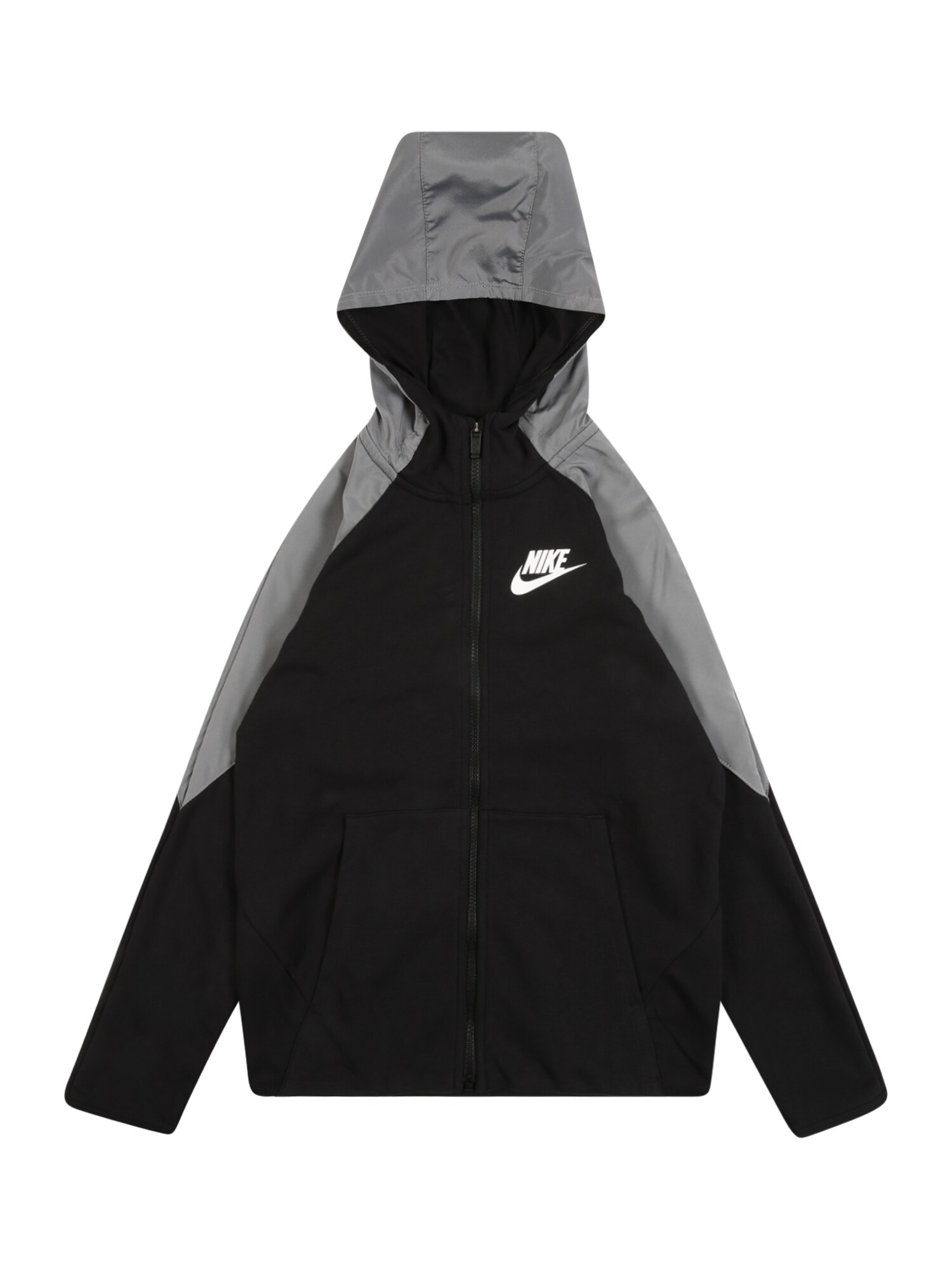 Nike Sportswear Džemperis  pilka / balta / juoda