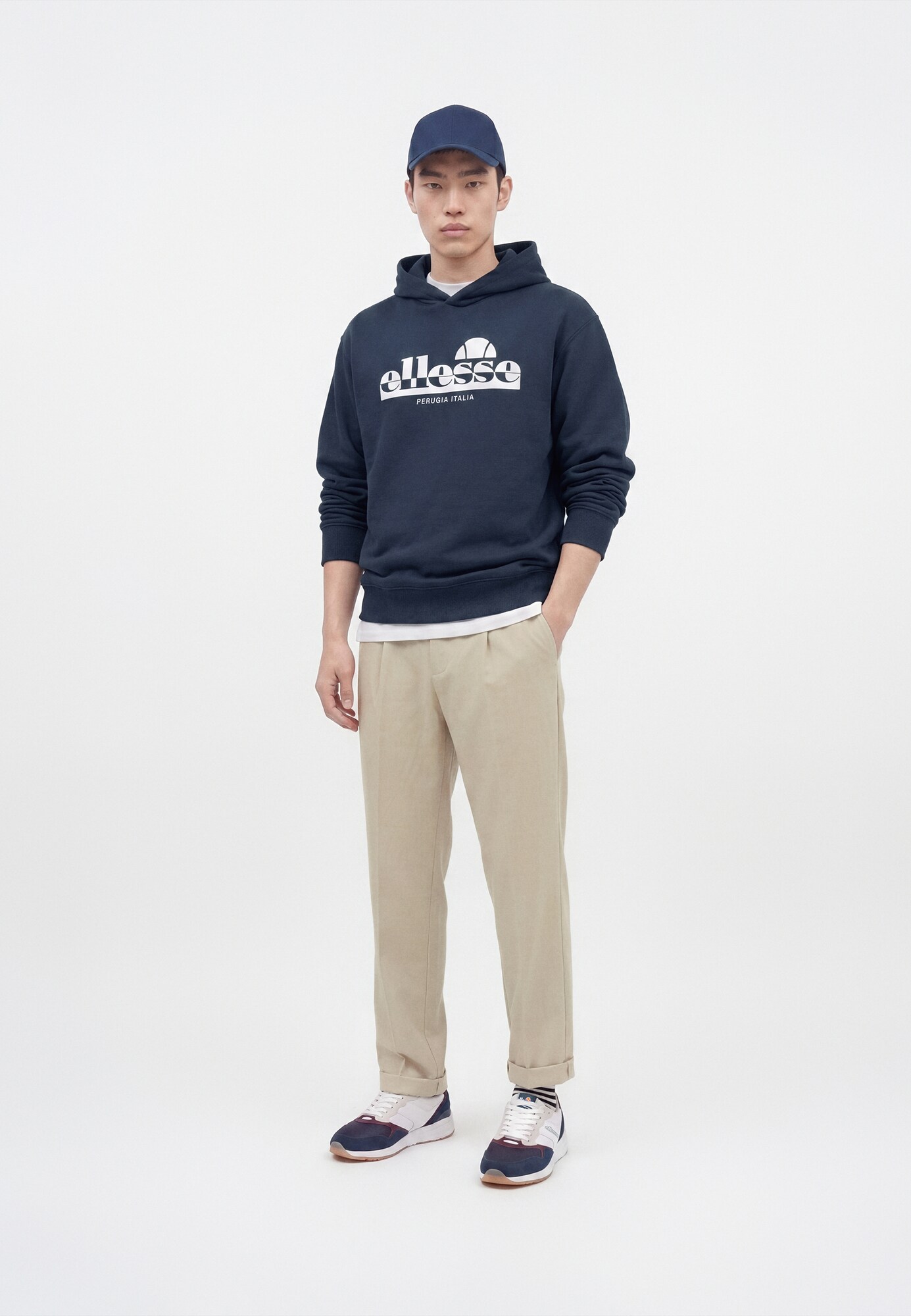 ELLESSE Sudadera 'Plerica'  navy / blanco – imagen 8