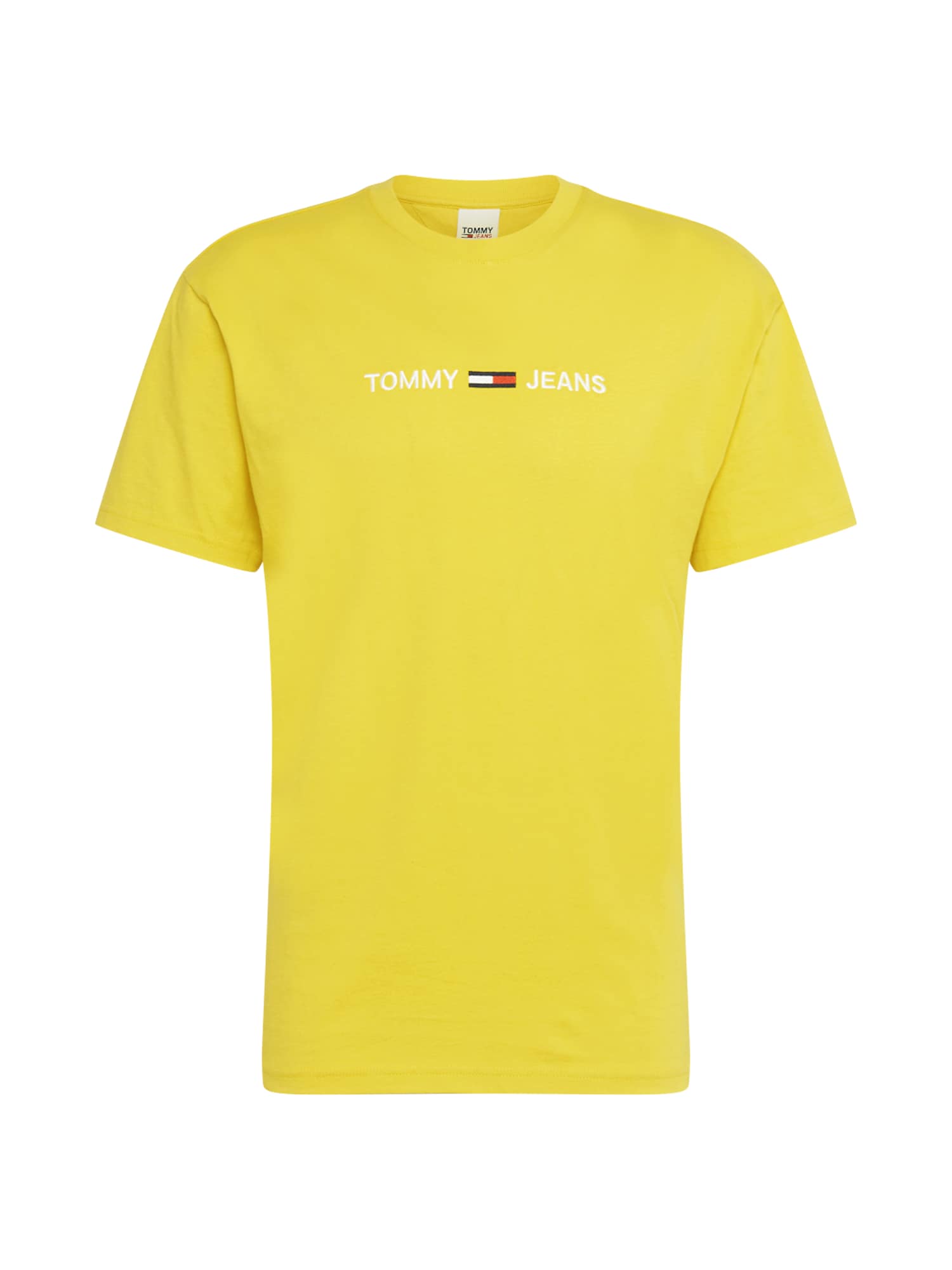Tommy Jeans Marškinėliai 'TJM STRAIGHT LOGO TEE'  geltona