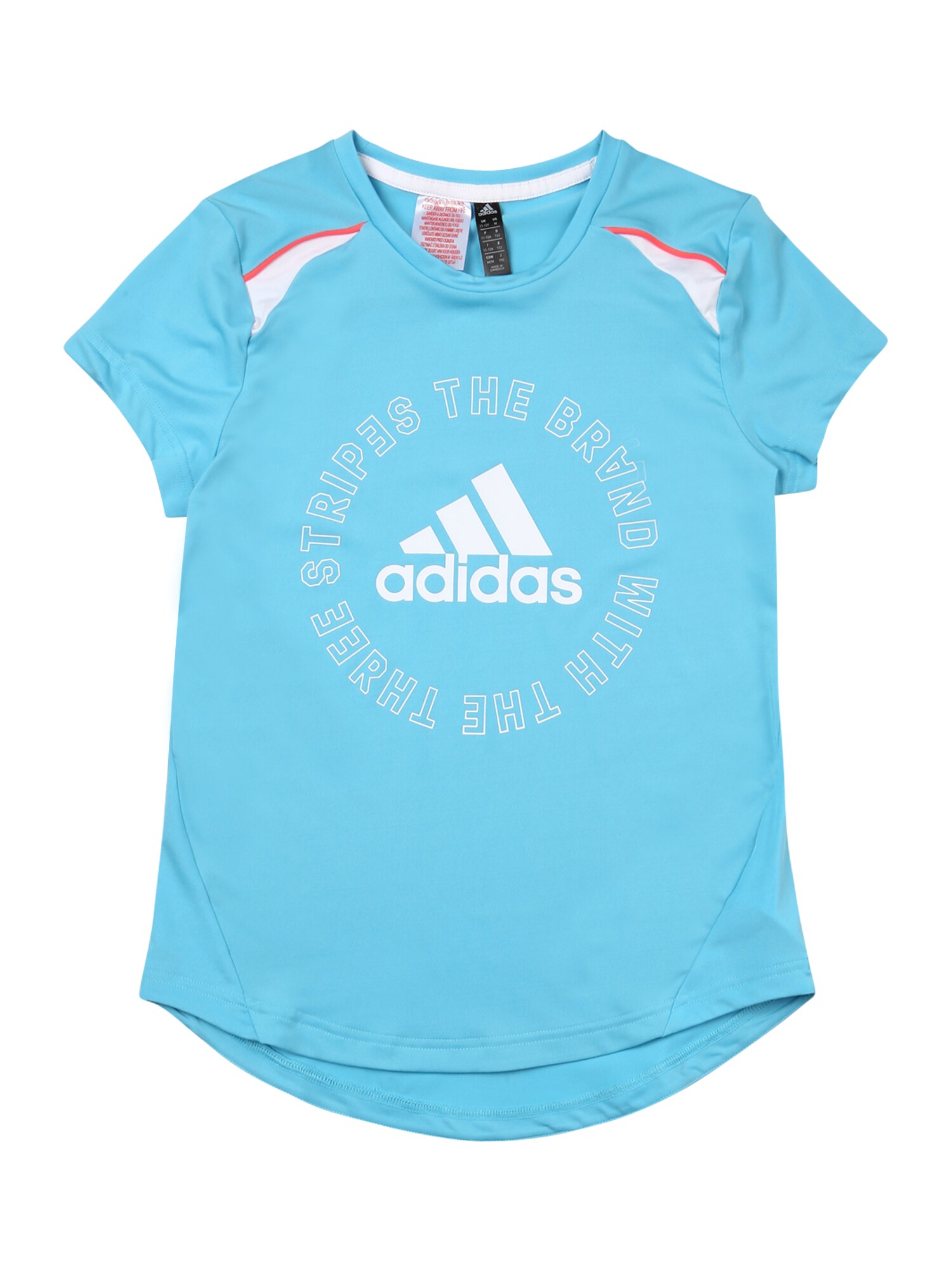 ADIDAS PERFORMANCE Sportiniai marškinėliai 'BOLD'  žalsvai mėlyna / balta / rožinė