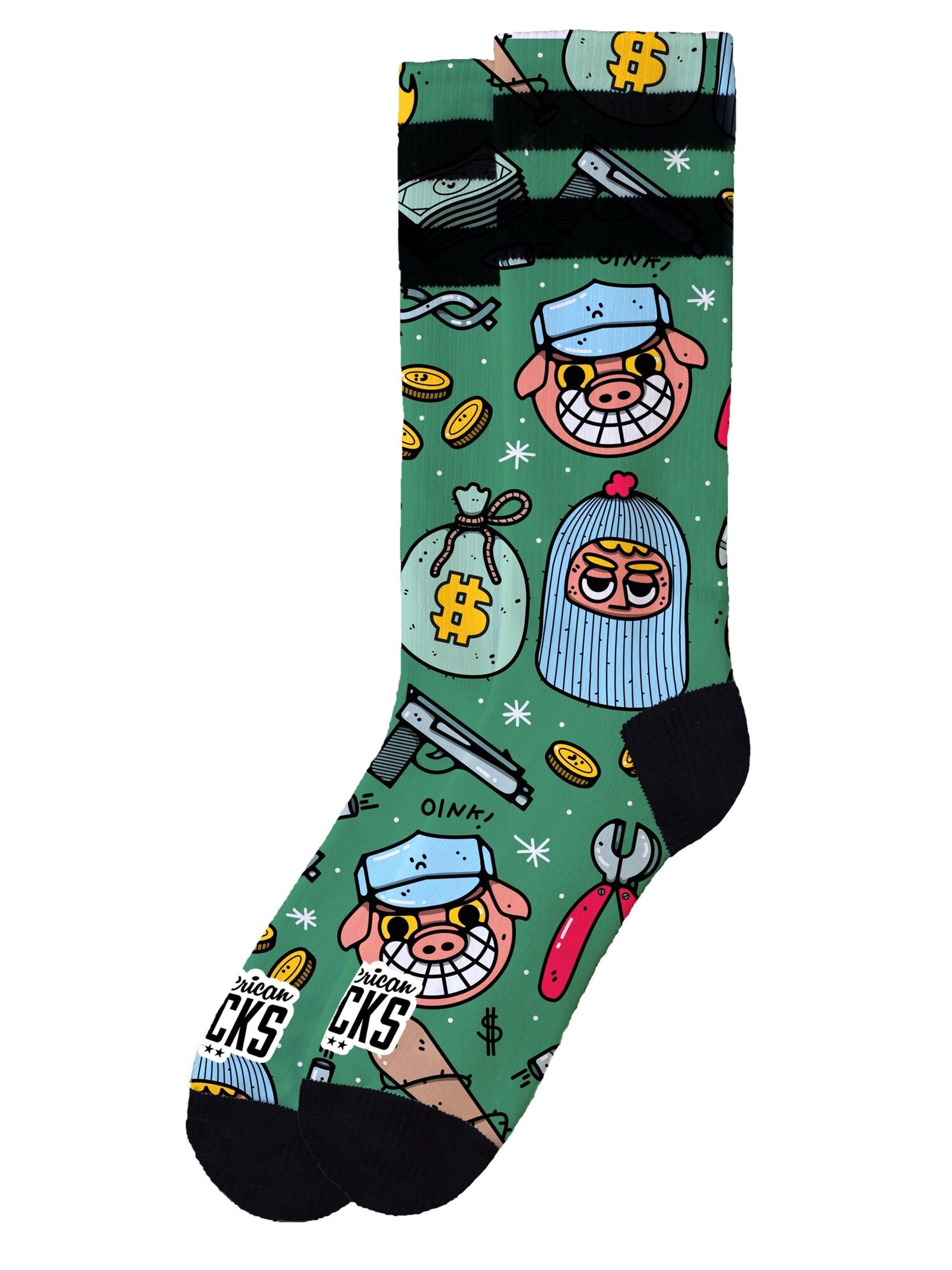 American Socks Calcetines 'Heist Havoc - Mid High'  verde