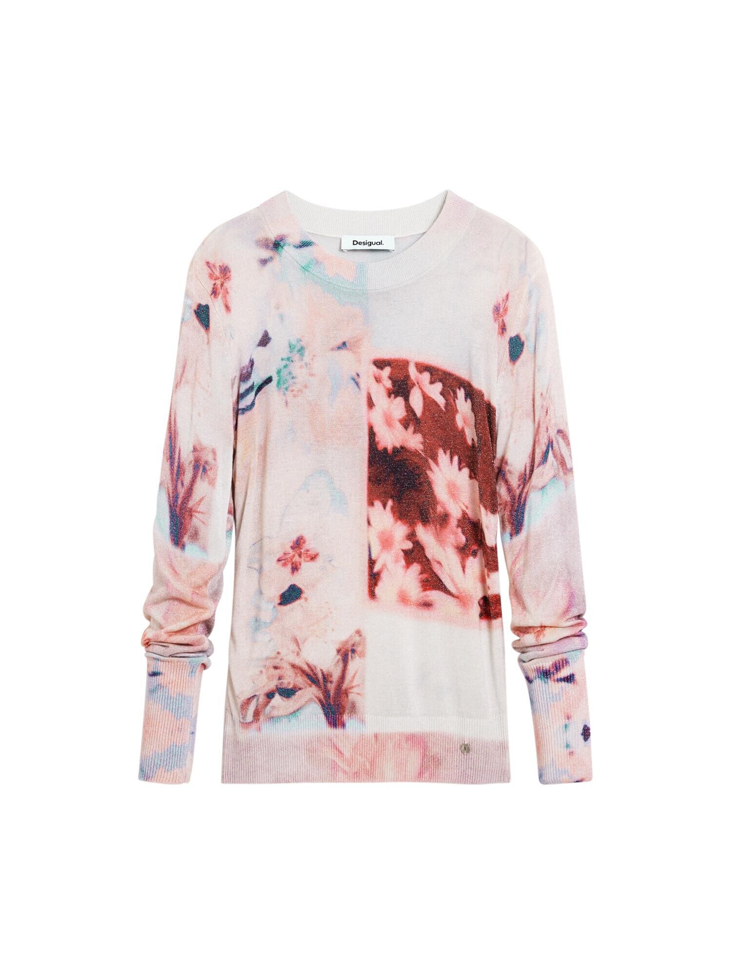 Desigual Pulover  opal / roșu merlot / roșu deschis