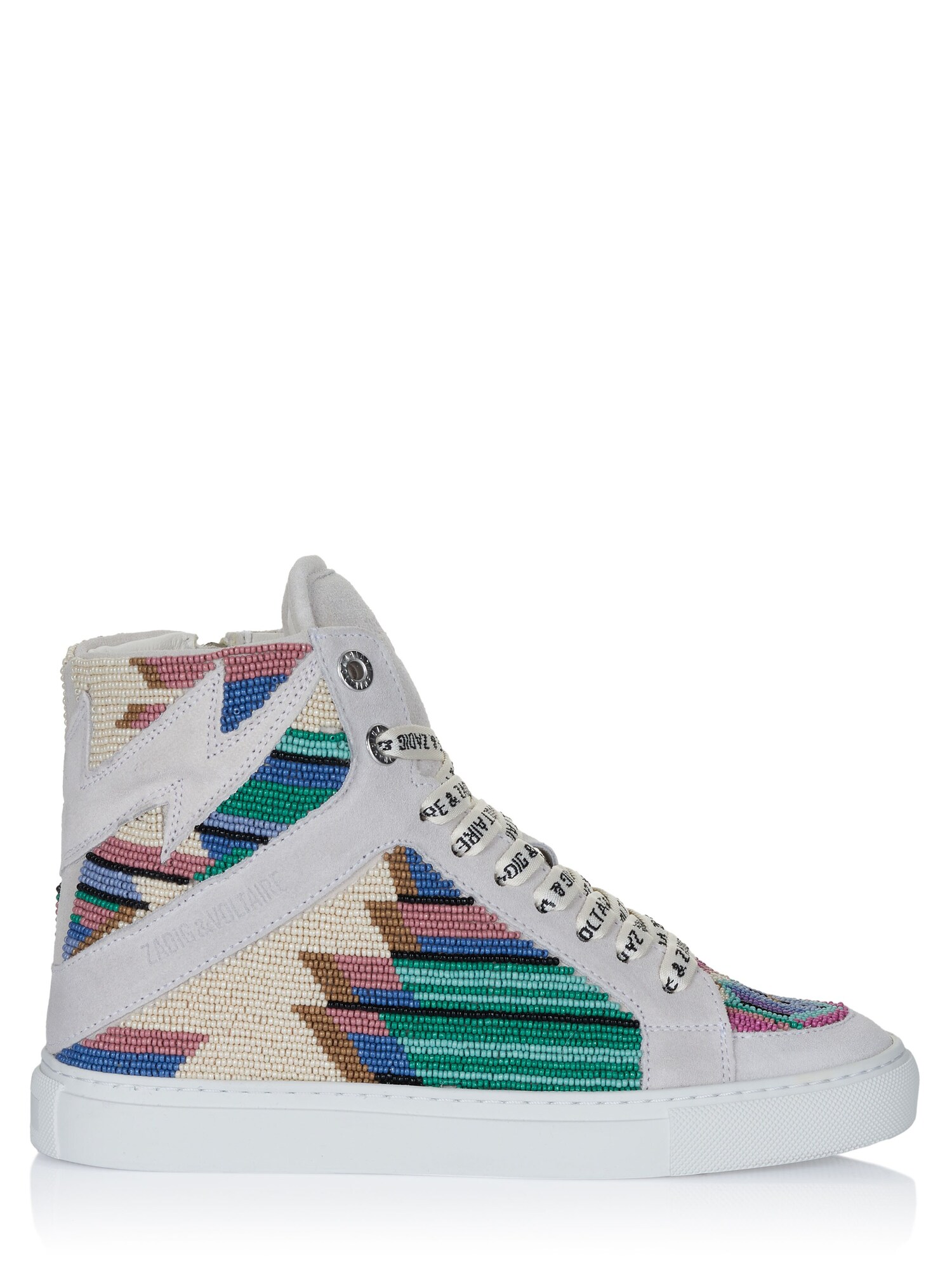 Zadig & Voltaire Zapatillas deportivas altas 'Zadig & Voltaire HIGH FLASH FOLK BEADS Sneaker weiß' blanco – imagen 1