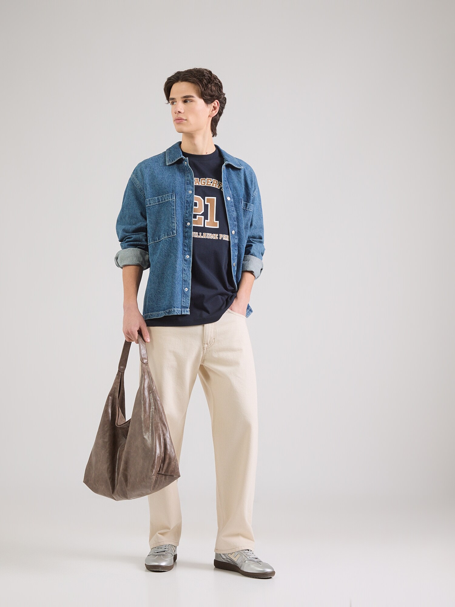 Karl Lagerfeld Camiseta  navy / moca / blanco – imagen 4