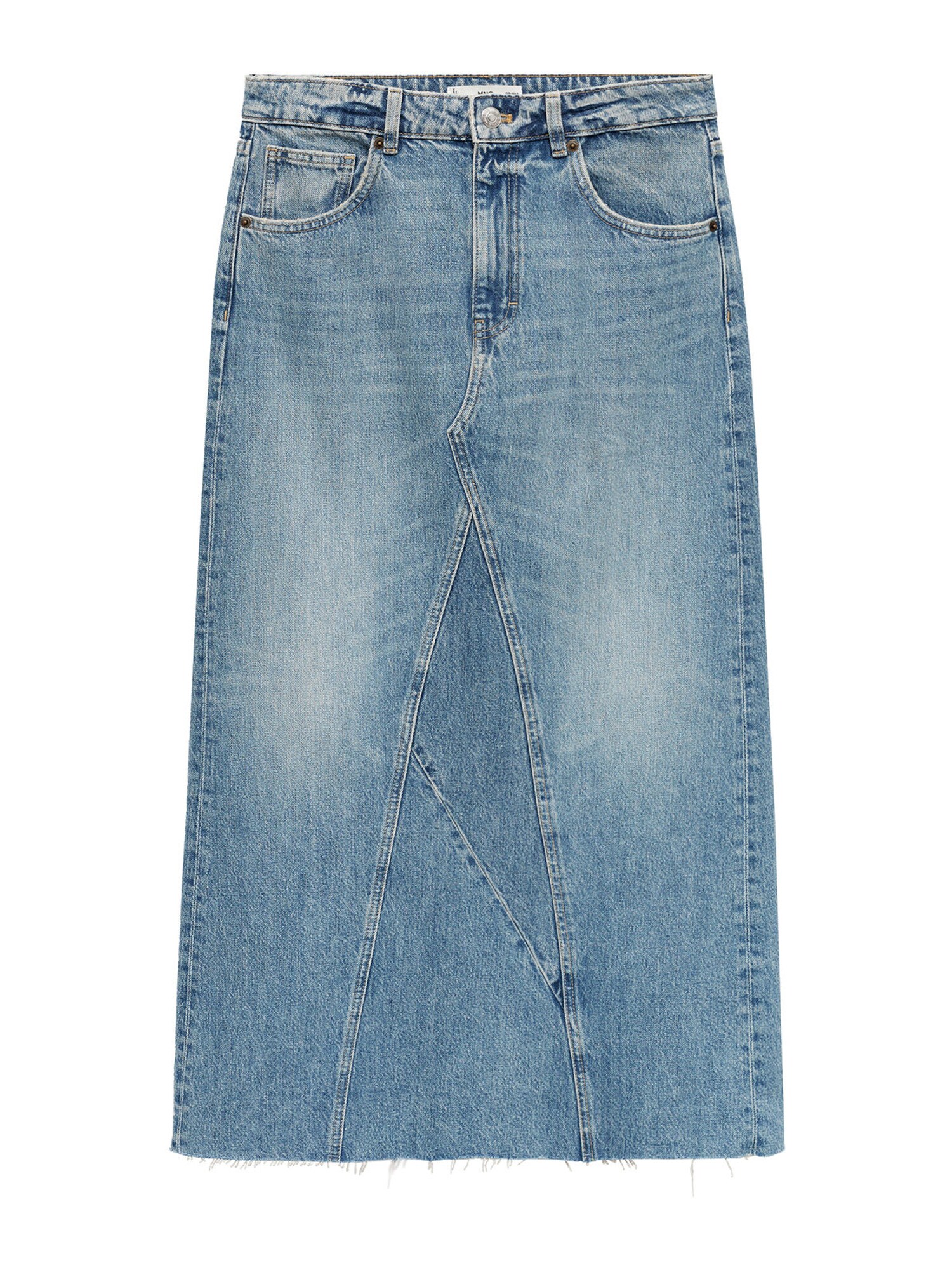 MANGO Sukňa 'VENETIA'  modrá denim