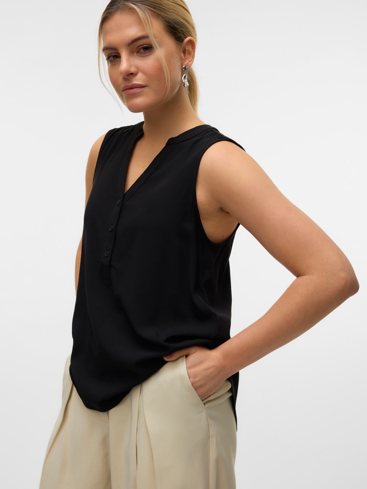 VERO MODA Blúz 'Bella' fekete termék 2. képe