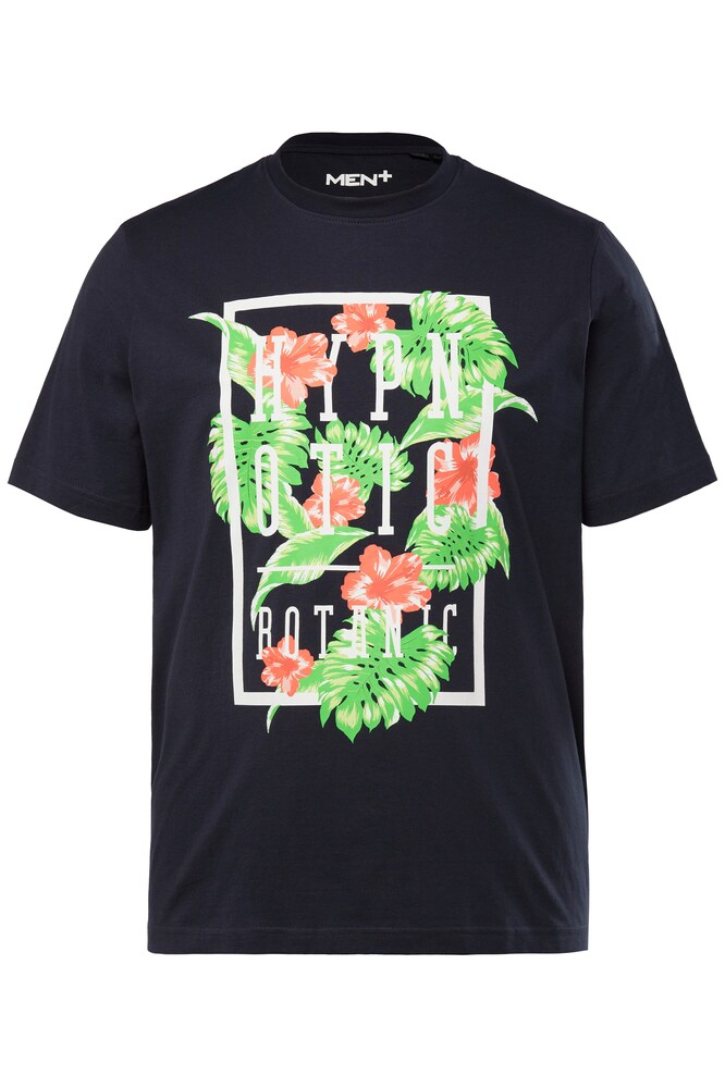 Men Plus T-Shirt Herren Größe 8XL navy / neongrün / neonrot / offwhite