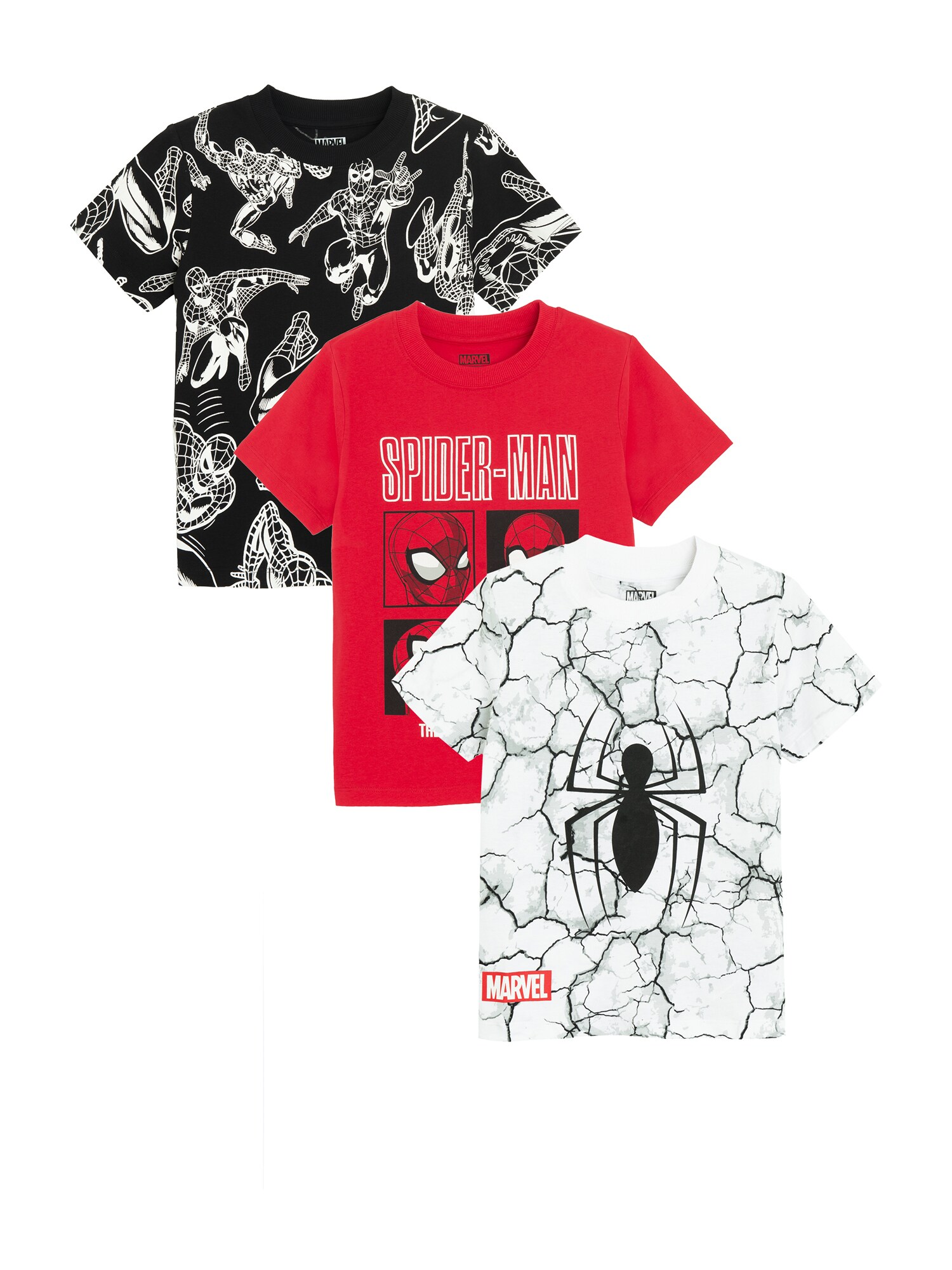 Cool Club Tricou  roșu / negru / alb