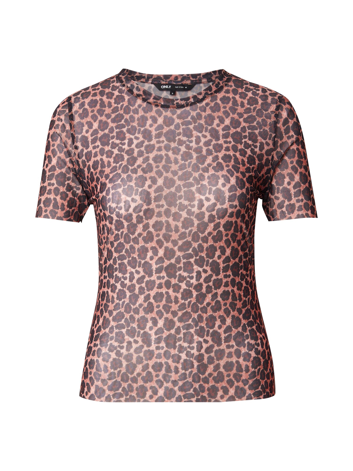 ONLY Tricou ONLMaja  bej / maro coniac / negru