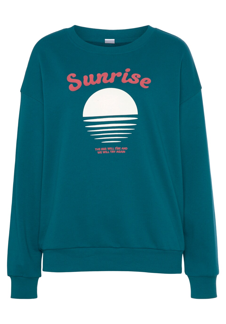 Sweatshirt petrol / cranberry