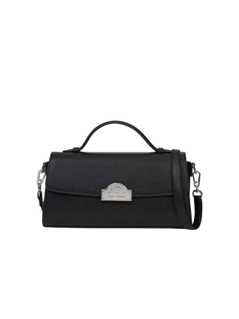 Handväska 'Karl Lagerfeld Sac Bandoulière Métal Noir'
