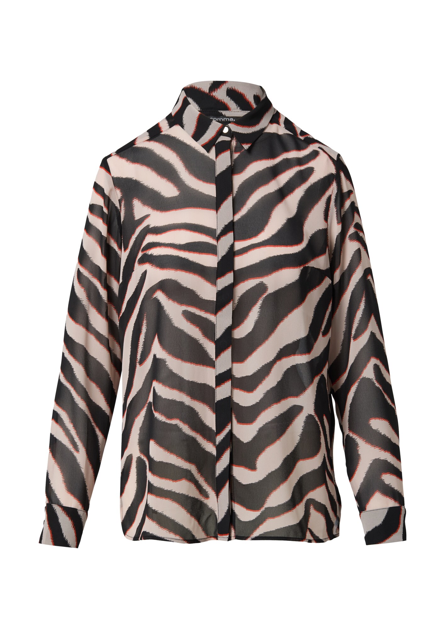 Comma Blouse Framboos / Rosé / Zwart