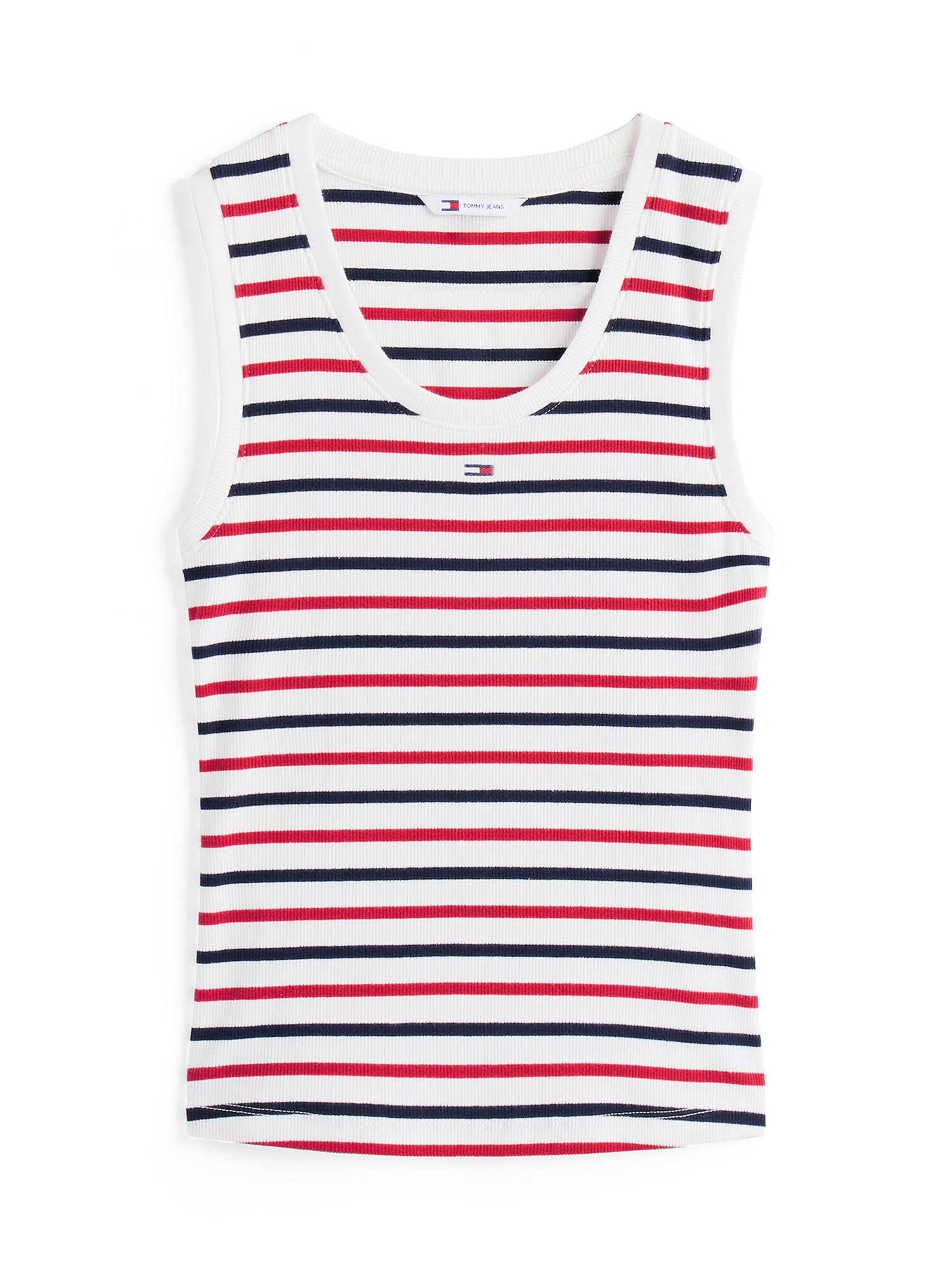 Tommy Jeans Top 'Essential'  éjkék / sötétvörös / fehér akciós termékkép 1