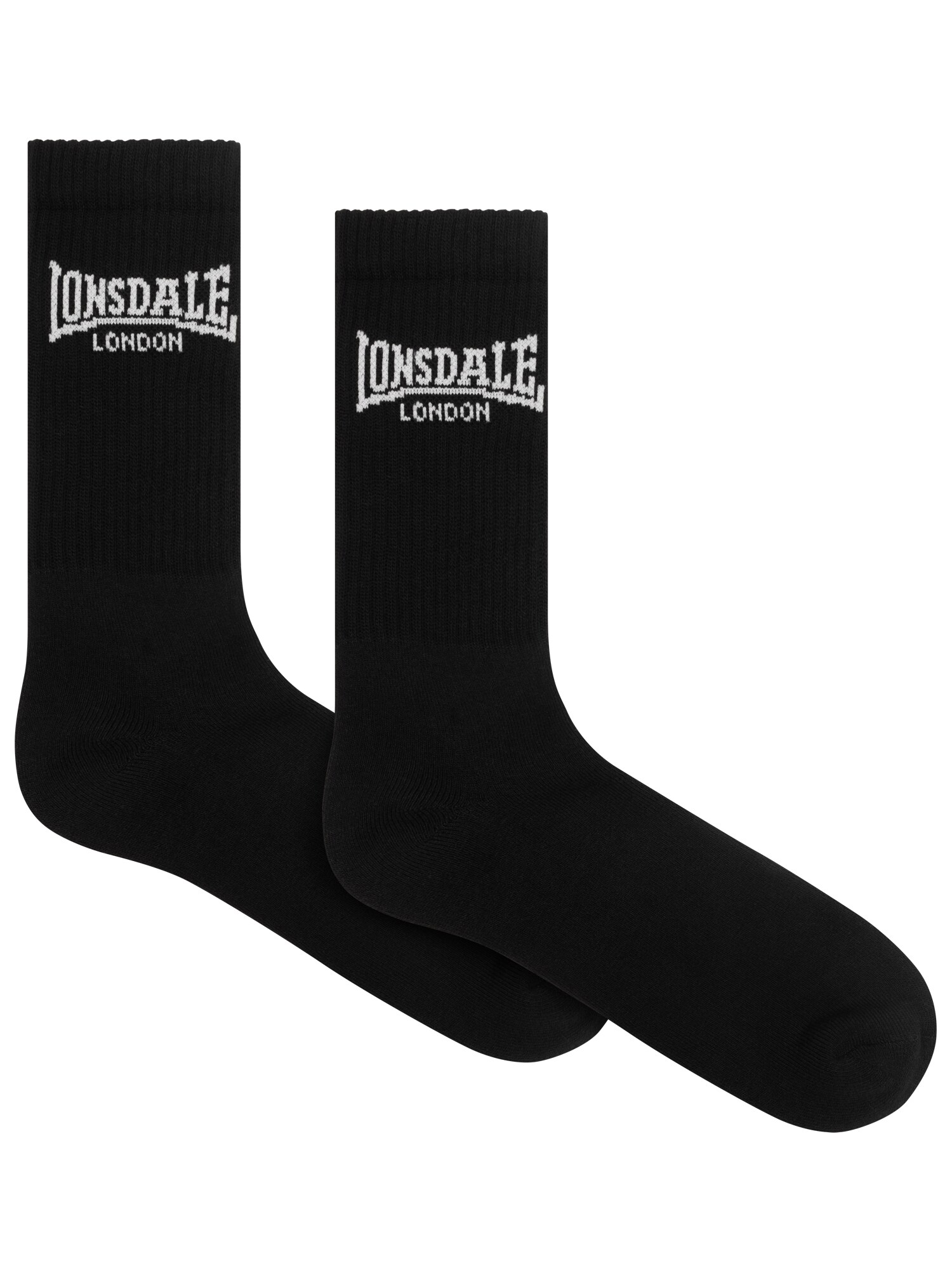 LONSDALE Zokni ' Gilbert '  fekete / fehér akciós termékkép 1