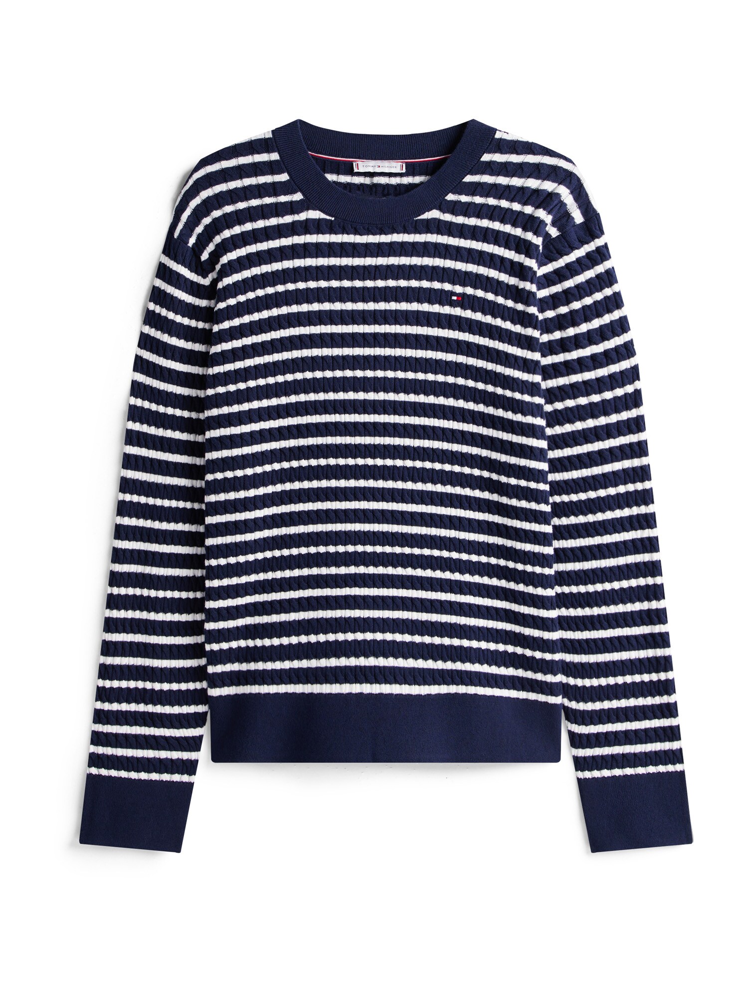 Tommy Hilfiger Curve Sveter  námornícka modrá / biela