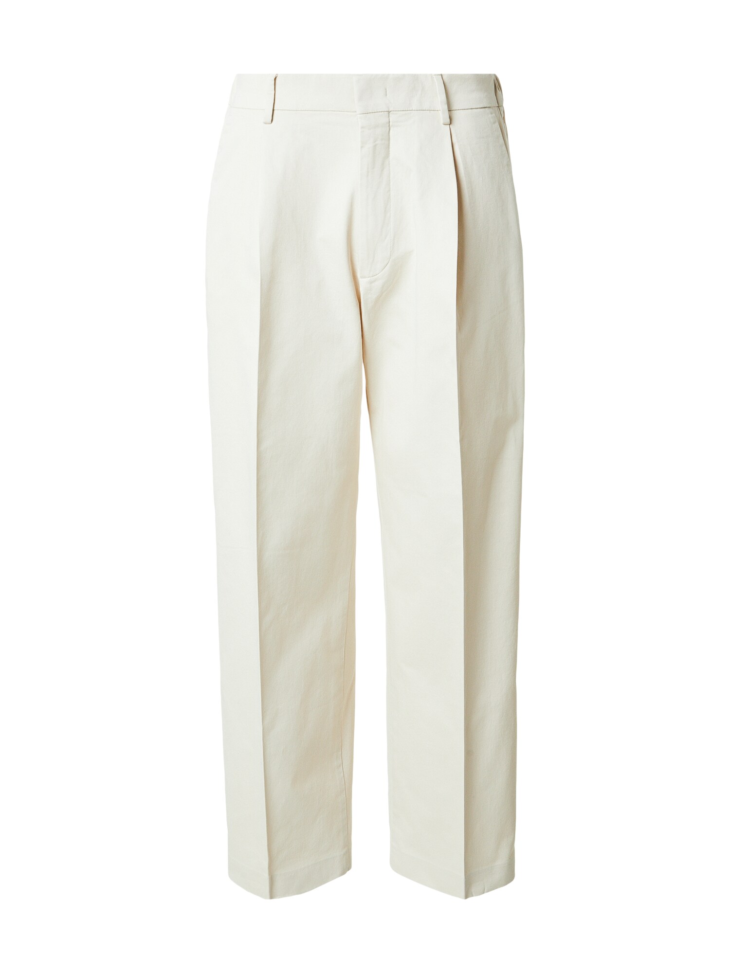 NN07 Pantaloni cu dungă 'Kay 1420'  alb natural