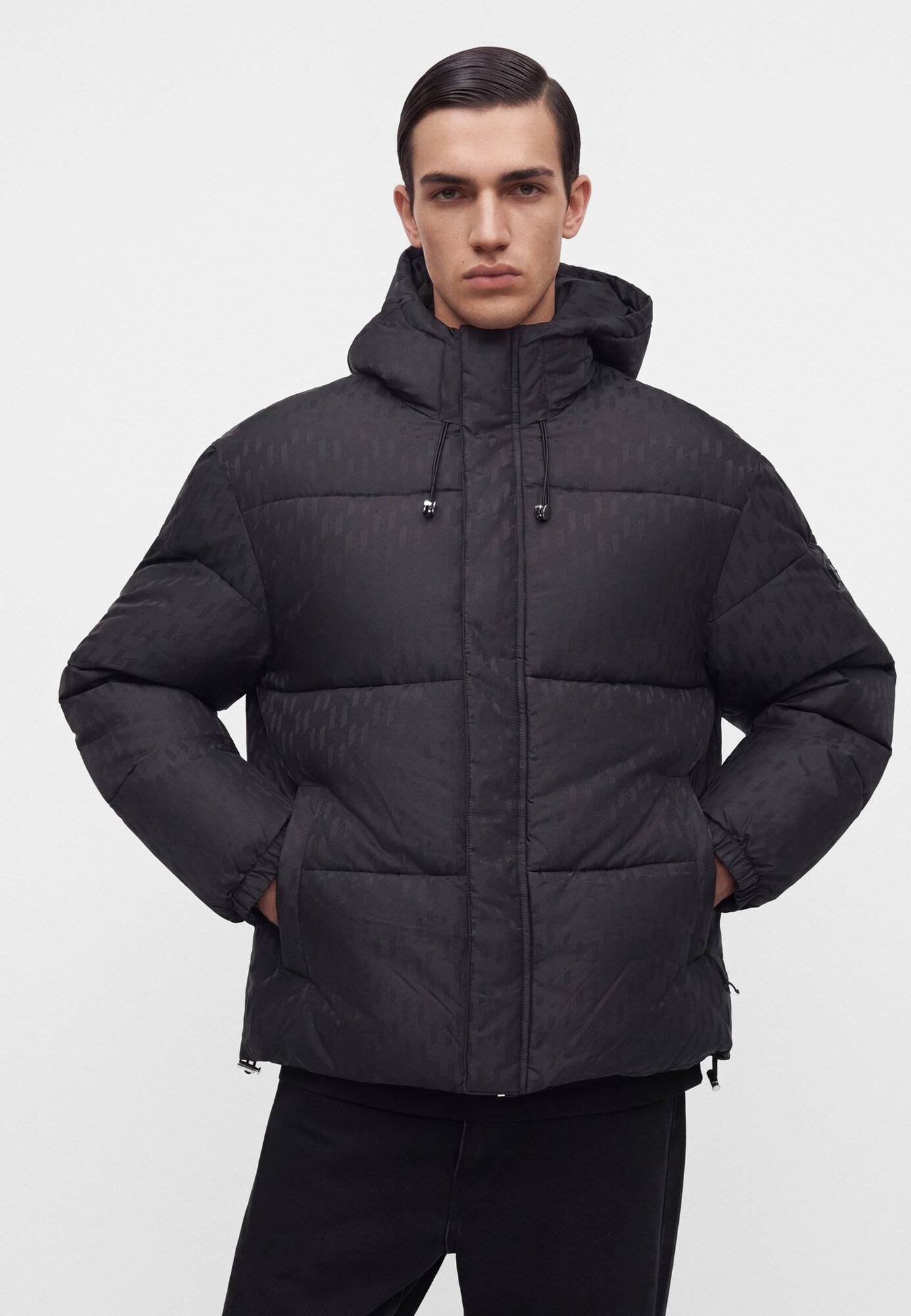 Karl Lagerfeld Chaqueta de invierno negro – imagen 5