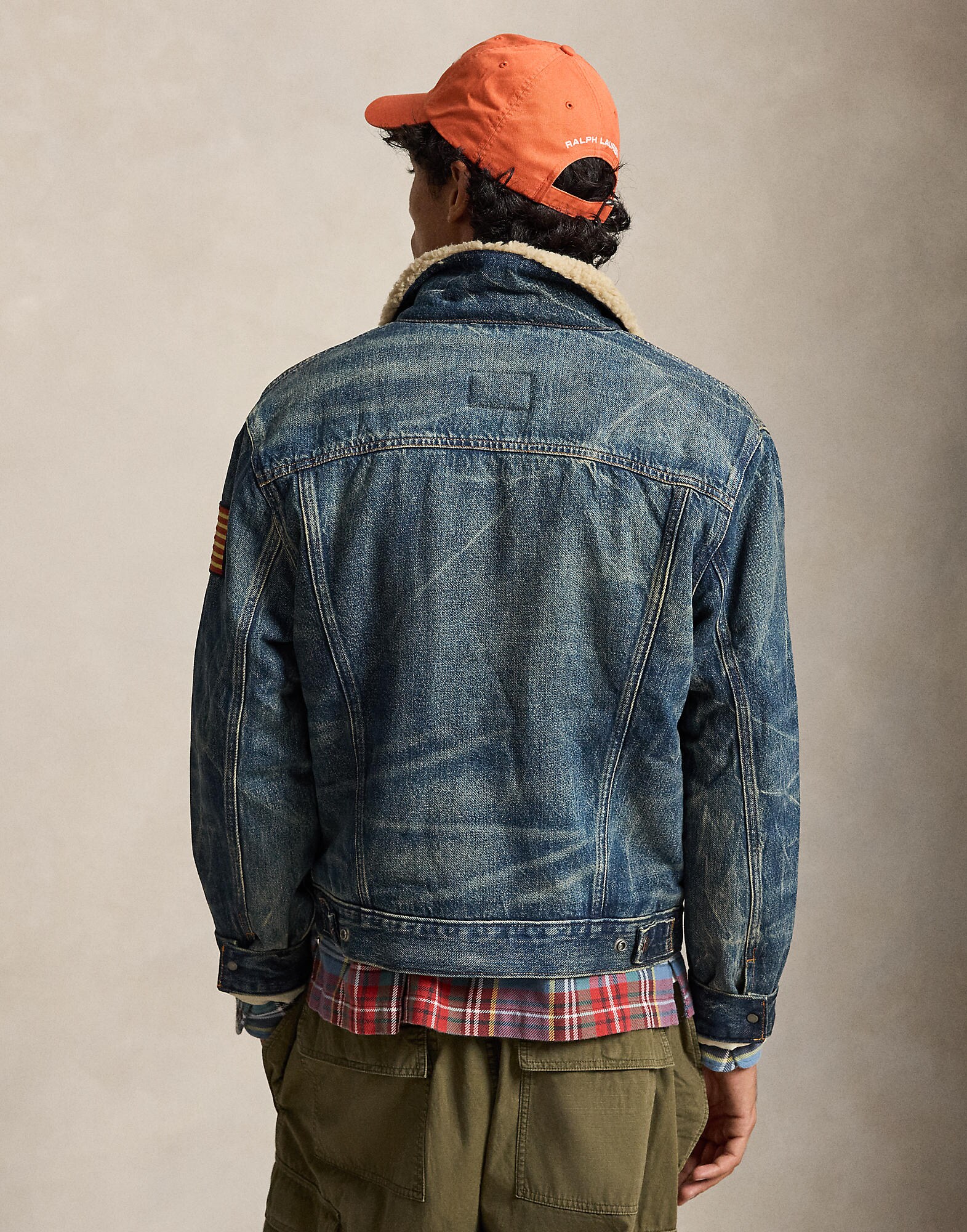 Polo Ralph Lauren Chaqueta de entretiempo crema / navy / azul denim / rojo cereza – imagen 3