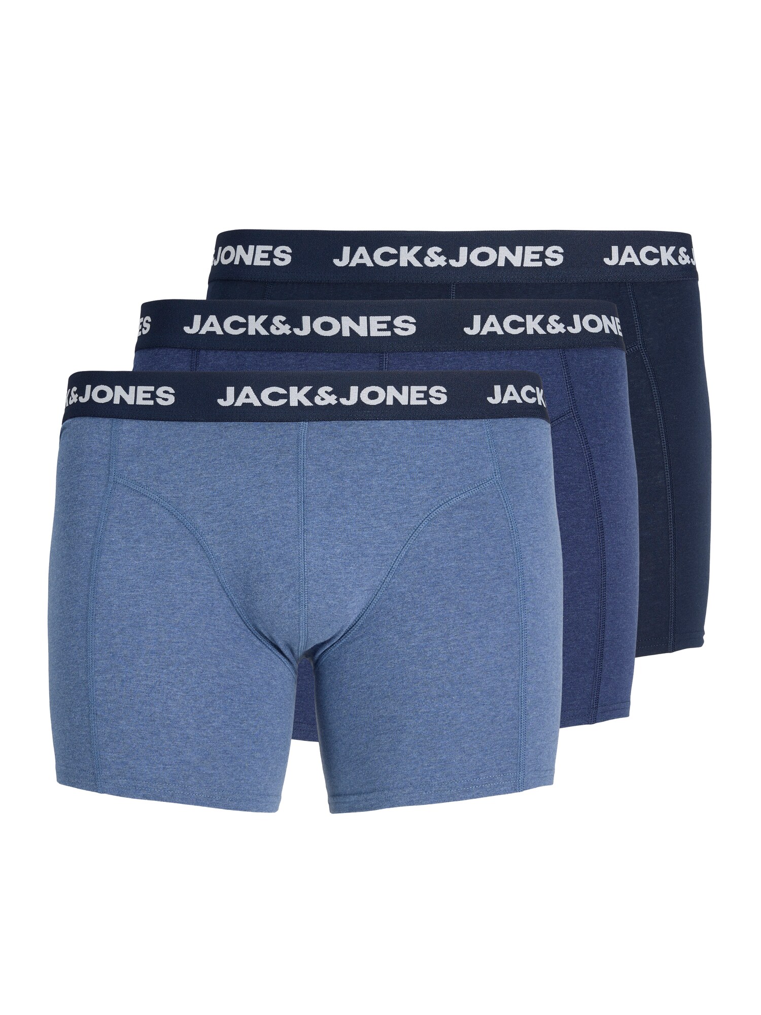 Jack & Jones Plus Boxerky 'JACFax'  námornícka modrá / zafírová / tmavomodrá / biela