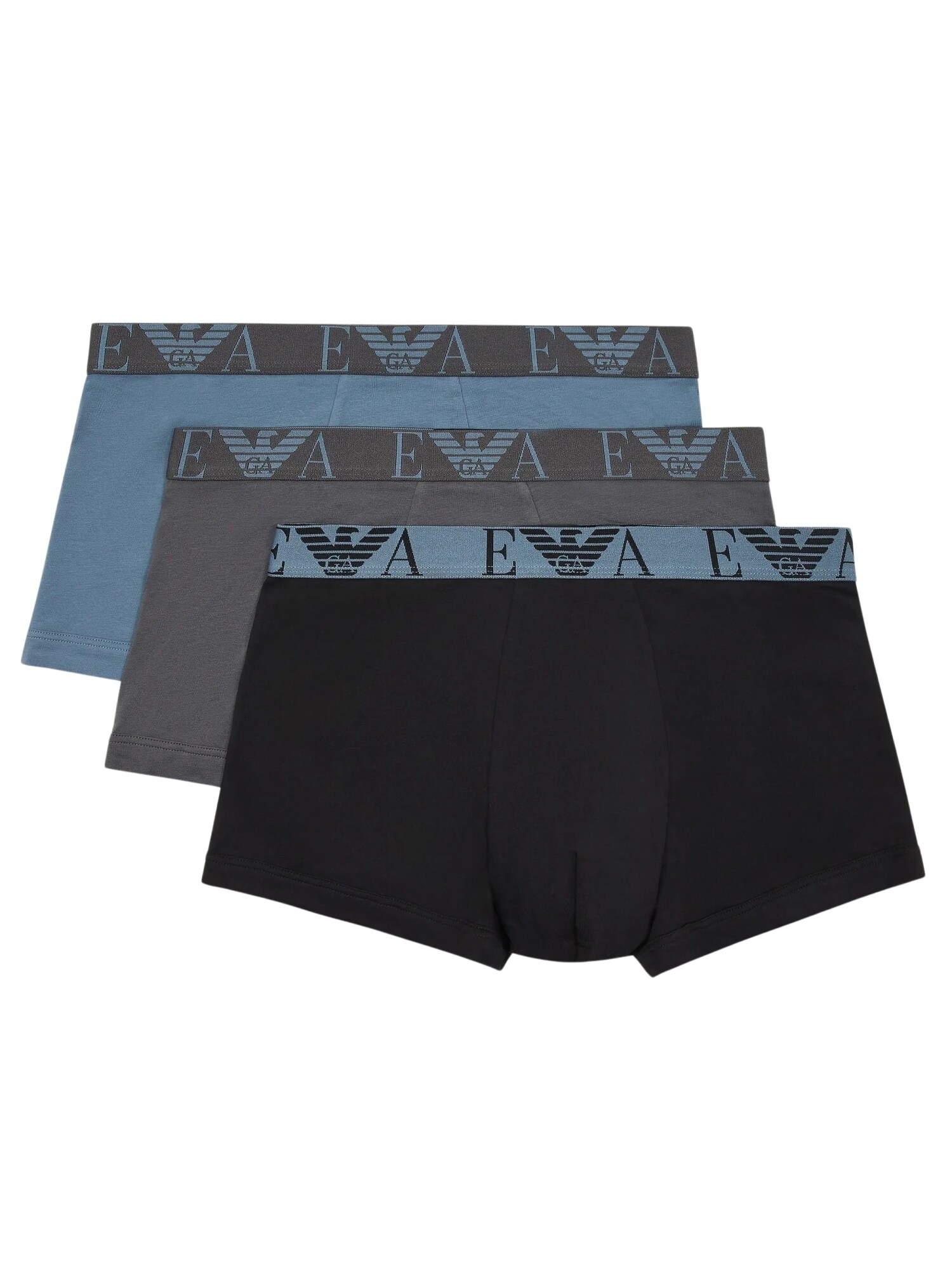 Emporio Armani Boxerky modrosivá / sivá / čierna