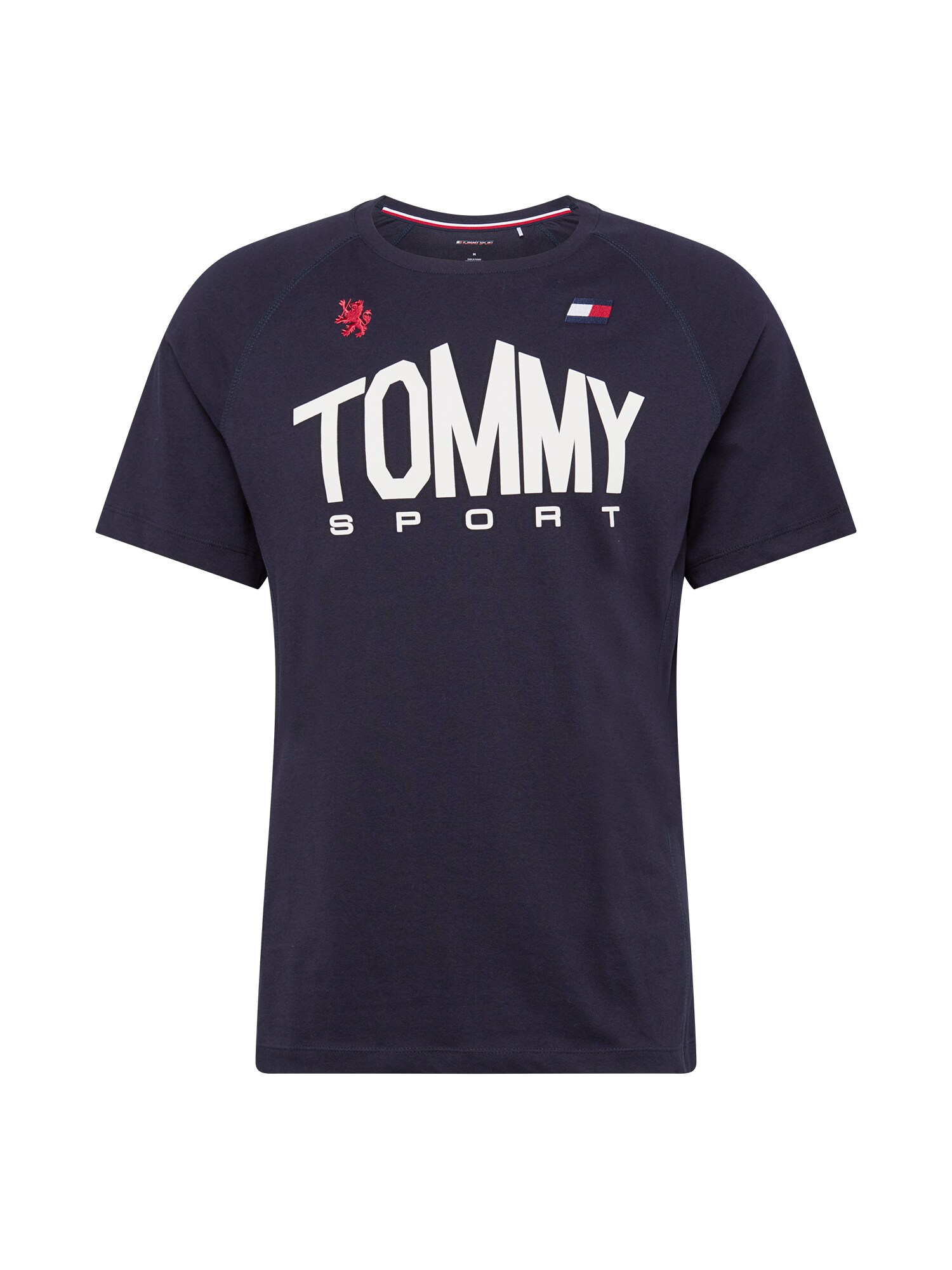 Tommy Sport Sportiniai marškinėliai  balta / tamsiai mėlyna / raudona