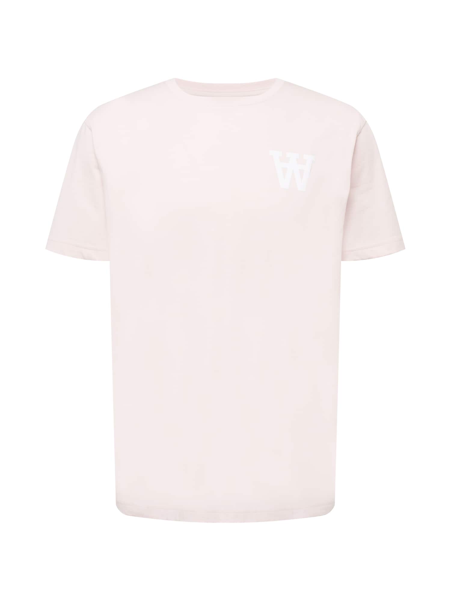 WOOD WOOD Marškinėliai 'Ace' balta / šviesiai rožinė
