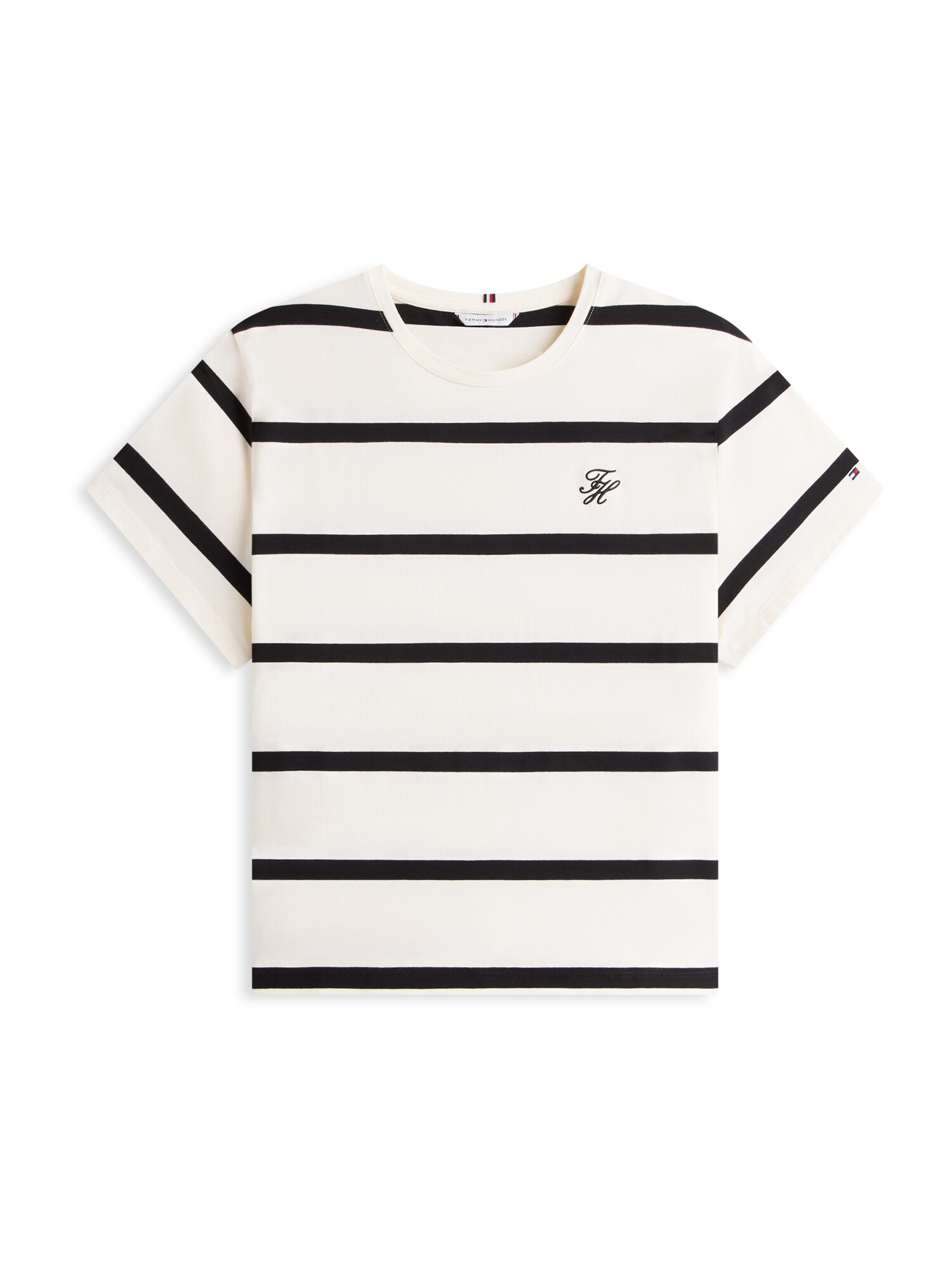 Tommy Hilfiger Curve Tricou  bej / negru
