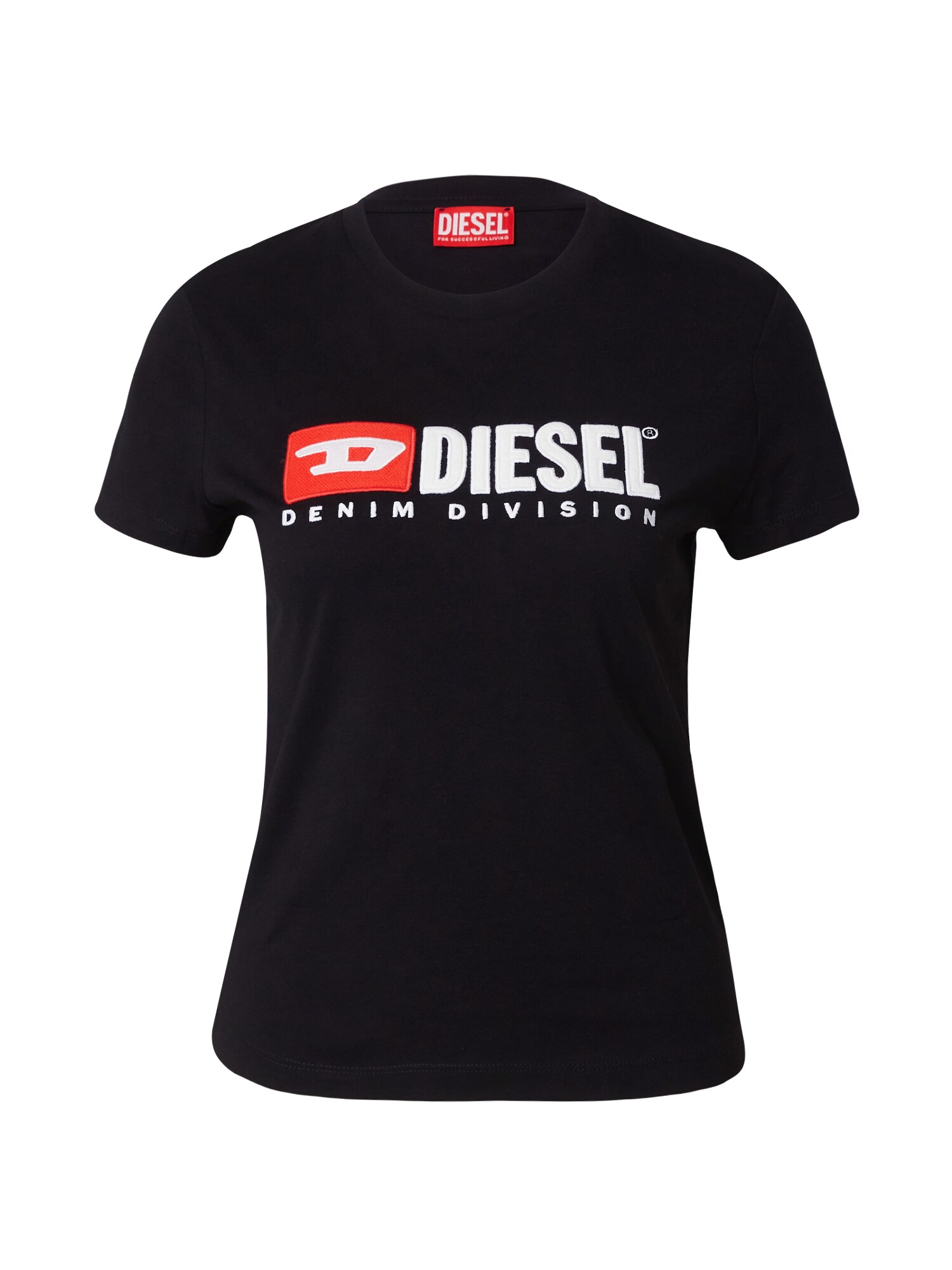 DIESEL Majica 'SLI-DIV'  rdeča / črna / bela