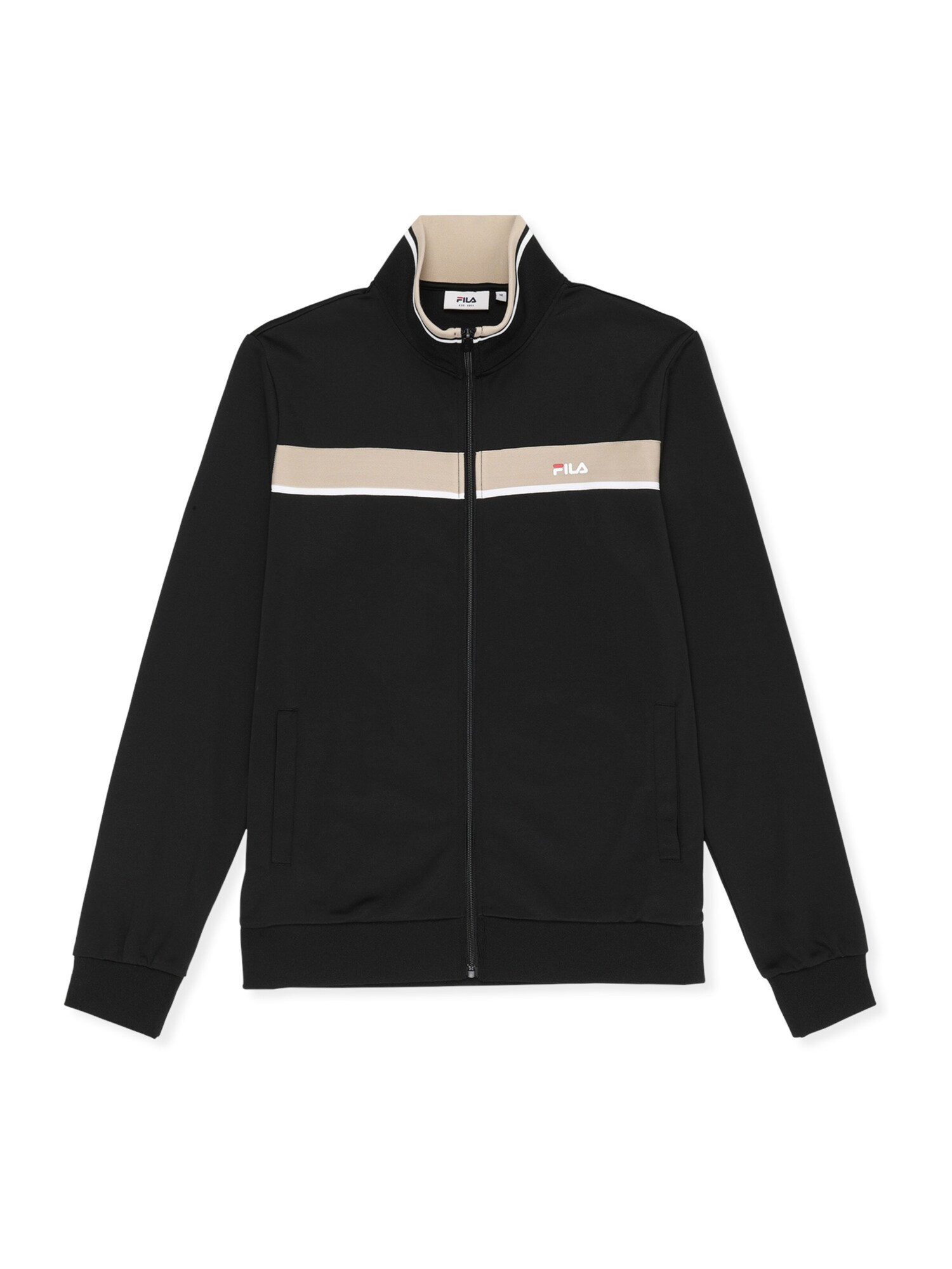 FILA Sudadera con cremallera 'SAGANO regular taped track jacket'  negro – imagen 4
