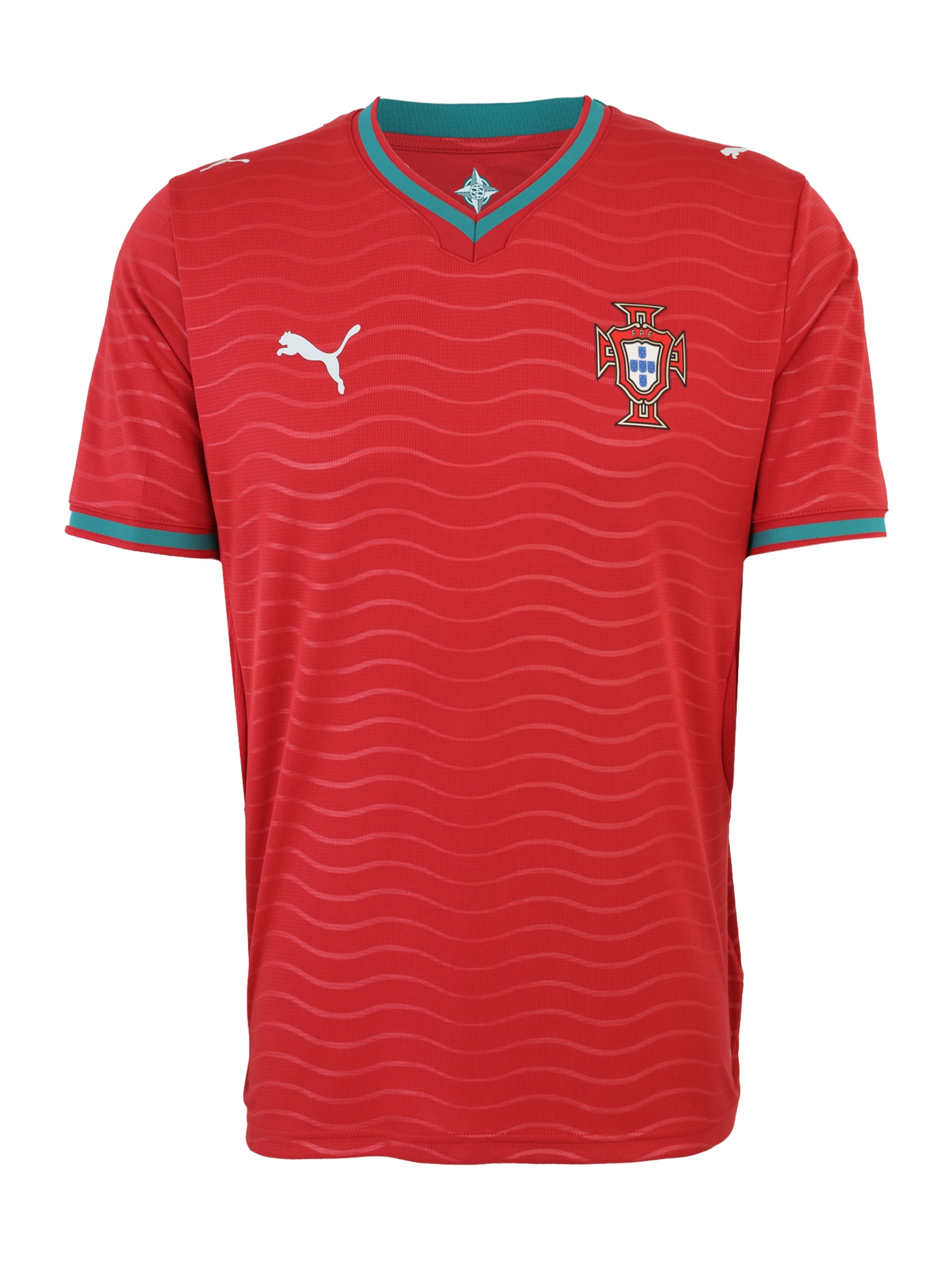 PUMA Dres 'Portugal 2026'  smaragdno zelena / vatreno crvena / svijetlocrvena / bijela