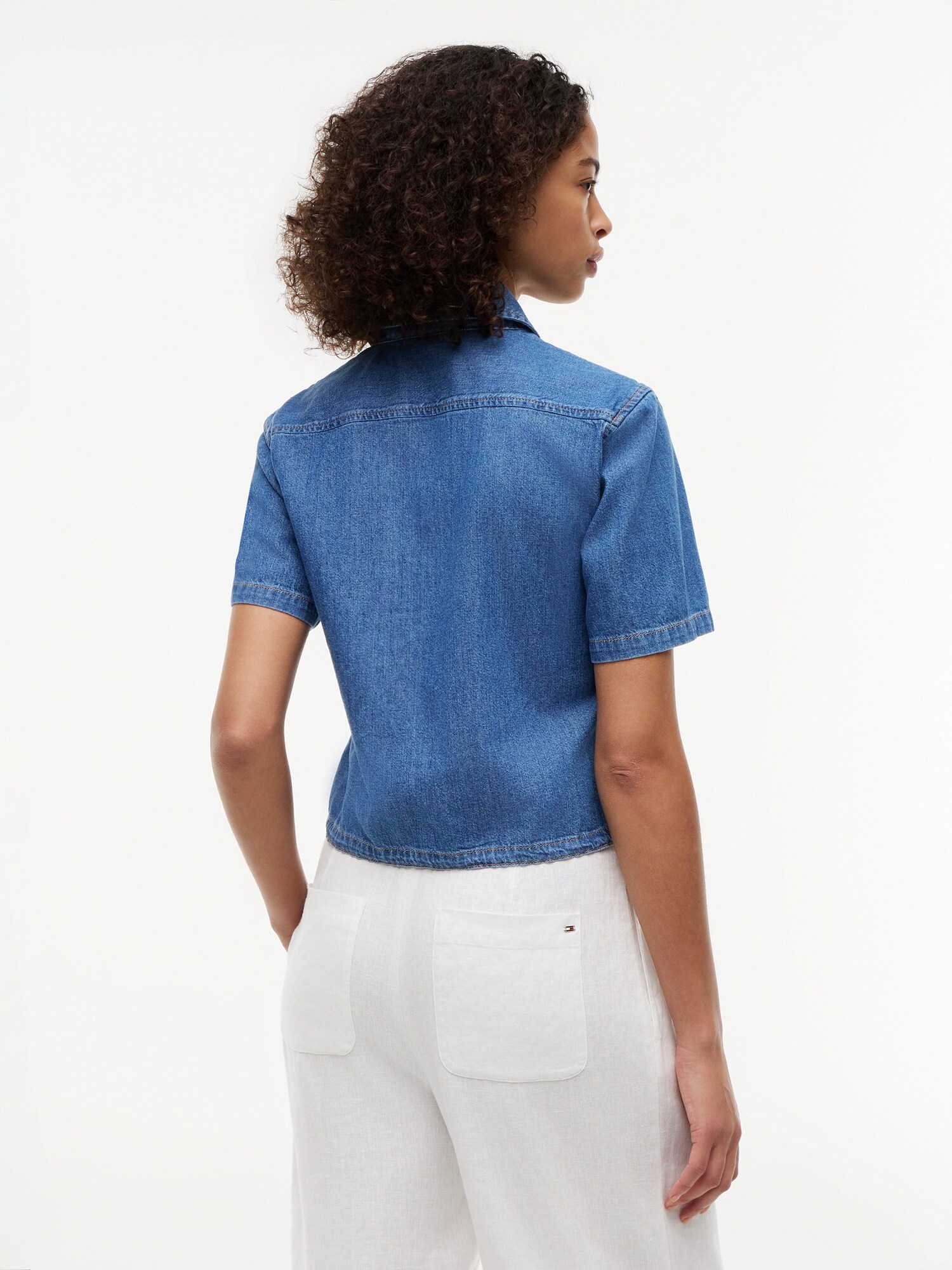 TOMMY HILFIGER Blusa azul denim – imagen 7