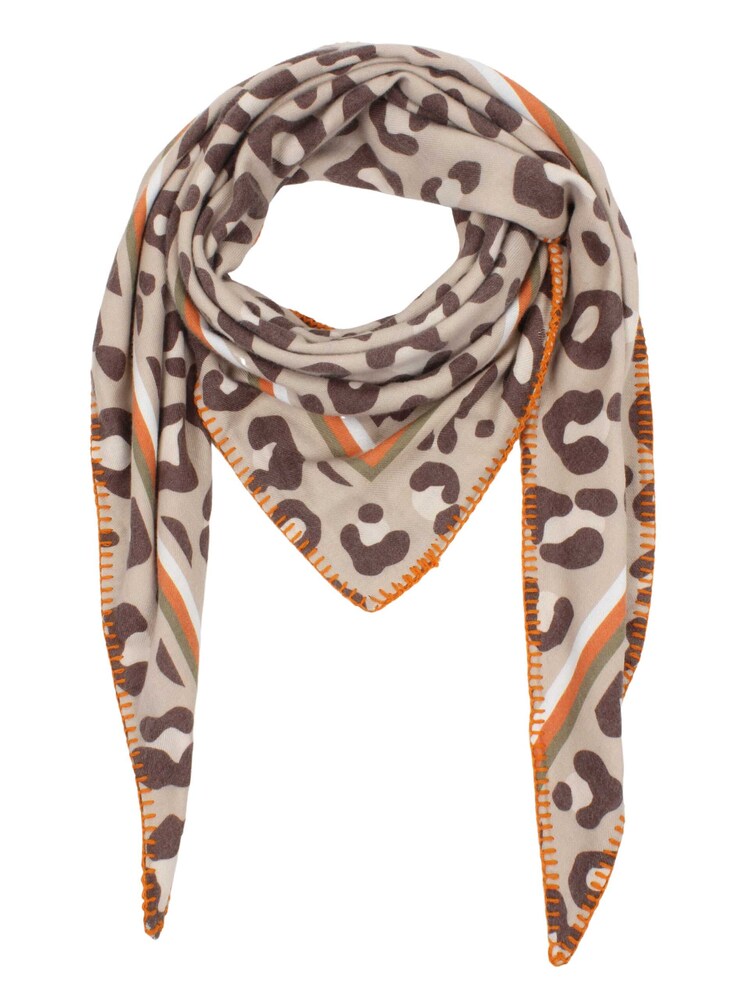 SAMAYA Tuch Damen Größe One Size beige / braun / orange / weiß