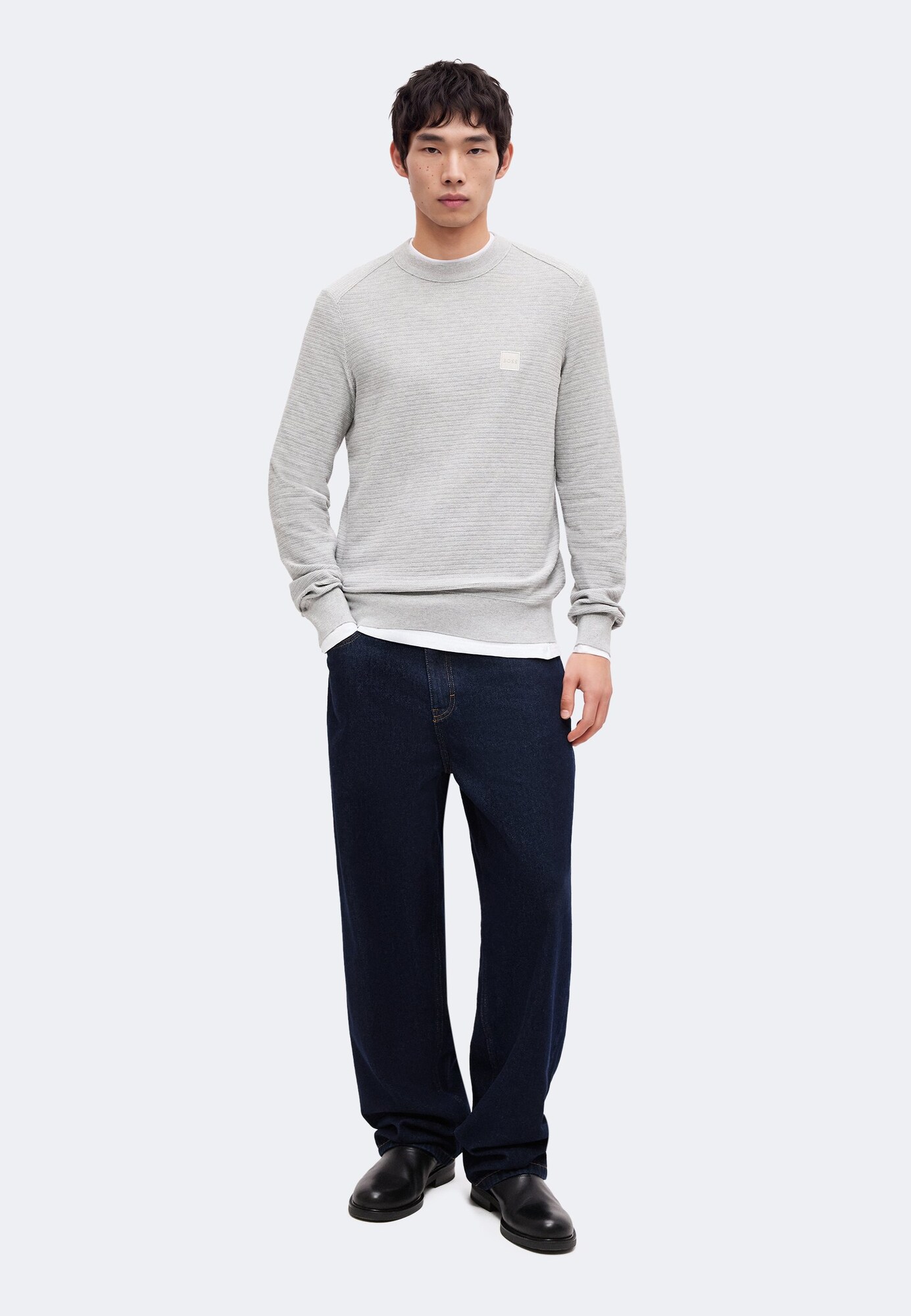 BOSS Jersey 'Anion'  gris claro – imagen 4