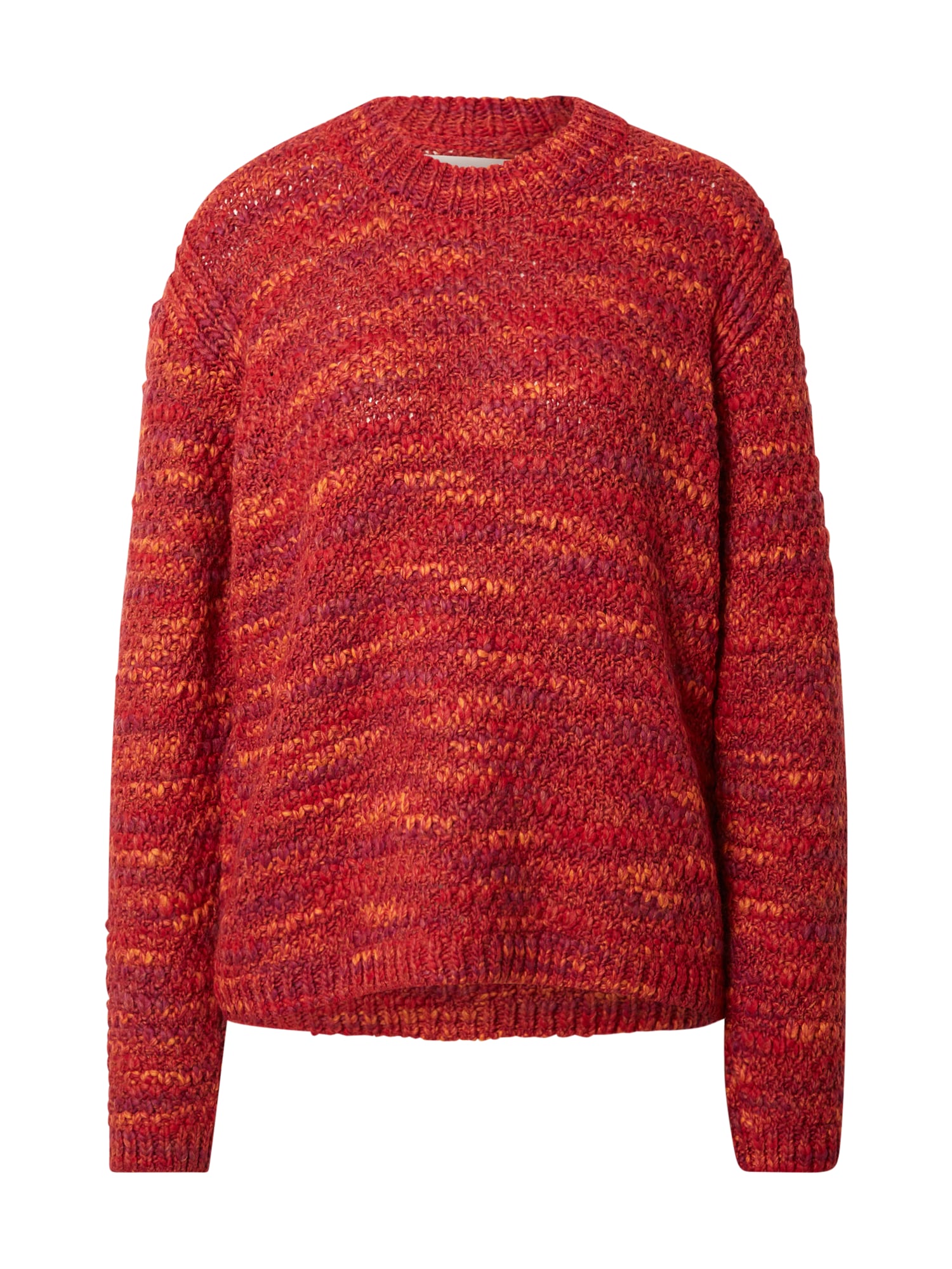 Folk Megztinis tamsiai raudona / purpurinė / oranžinė