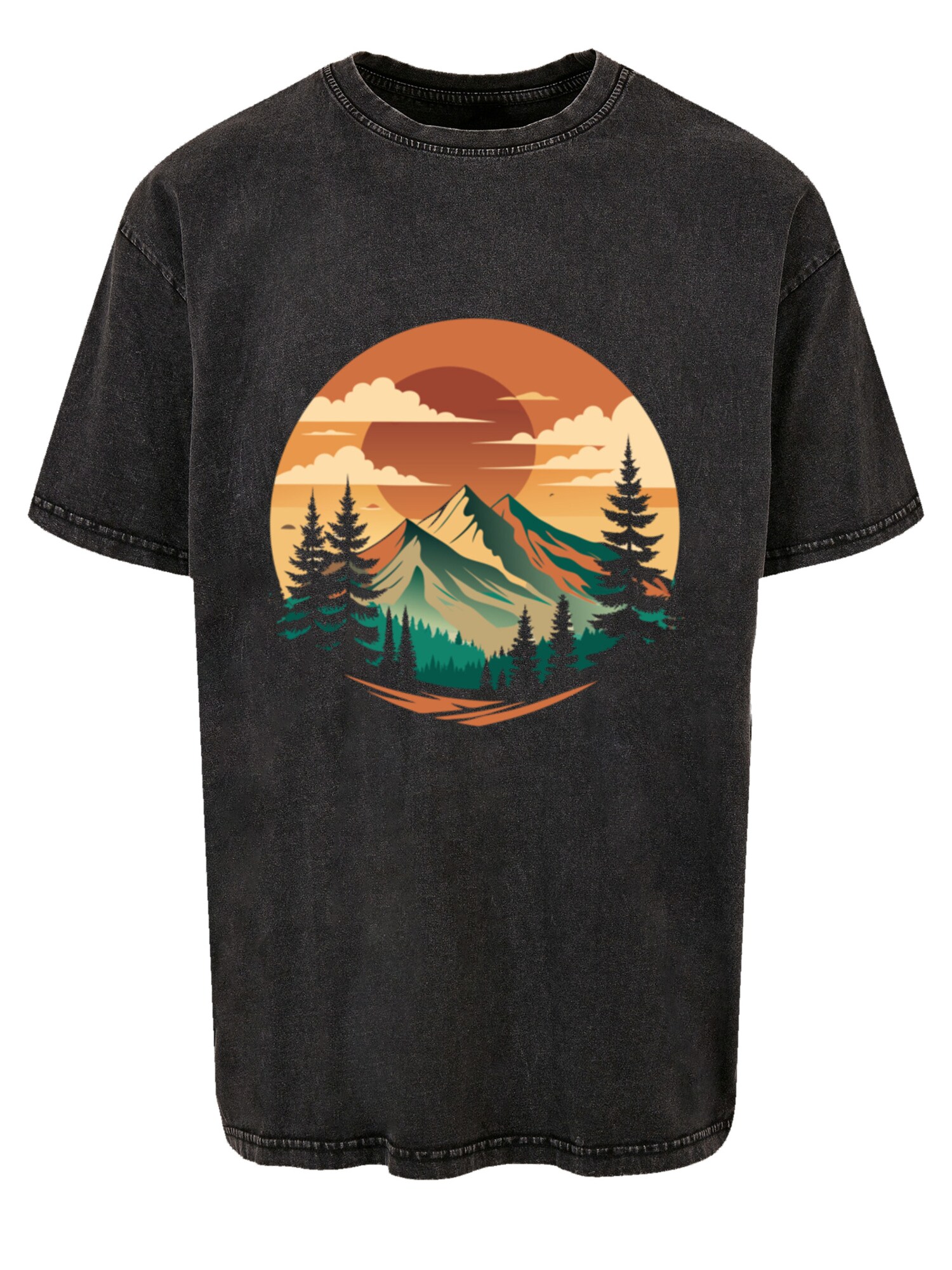 Thumbnail - F4NT4STIC T-Shirt Sonnenuntergang Berglandschaft