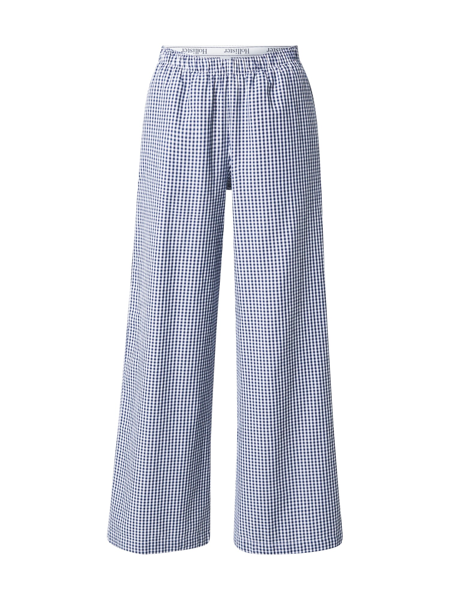 HOLLISTER Pantaloni de pijama  albastru porumbel / alb