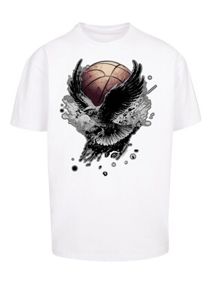 F4NT4STIC Shirt ‘Basketball Adler’ Bruin / Grijs / Zwart / Wit