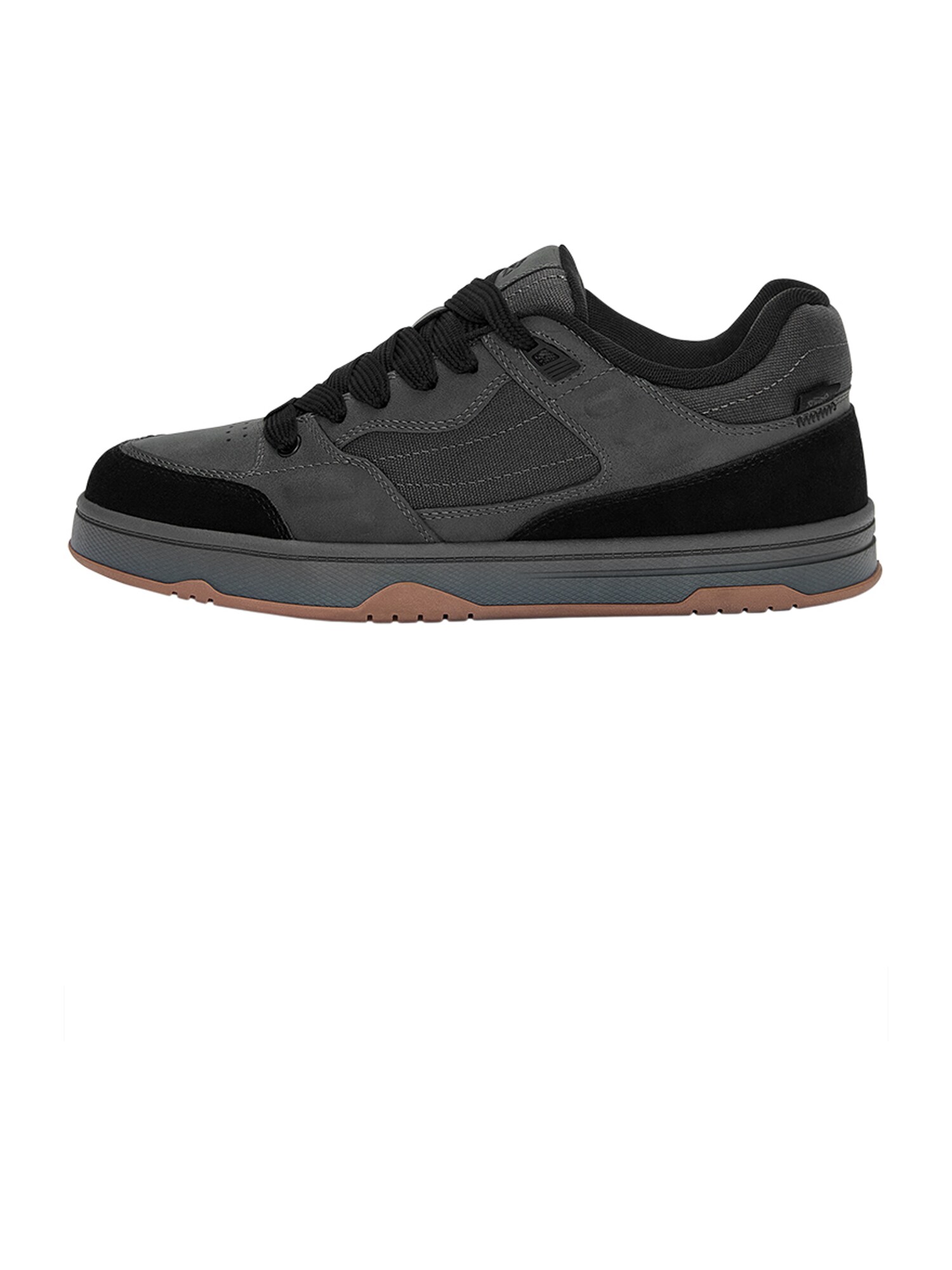 Pull&Bear Sneaker low  gri metalic / negru